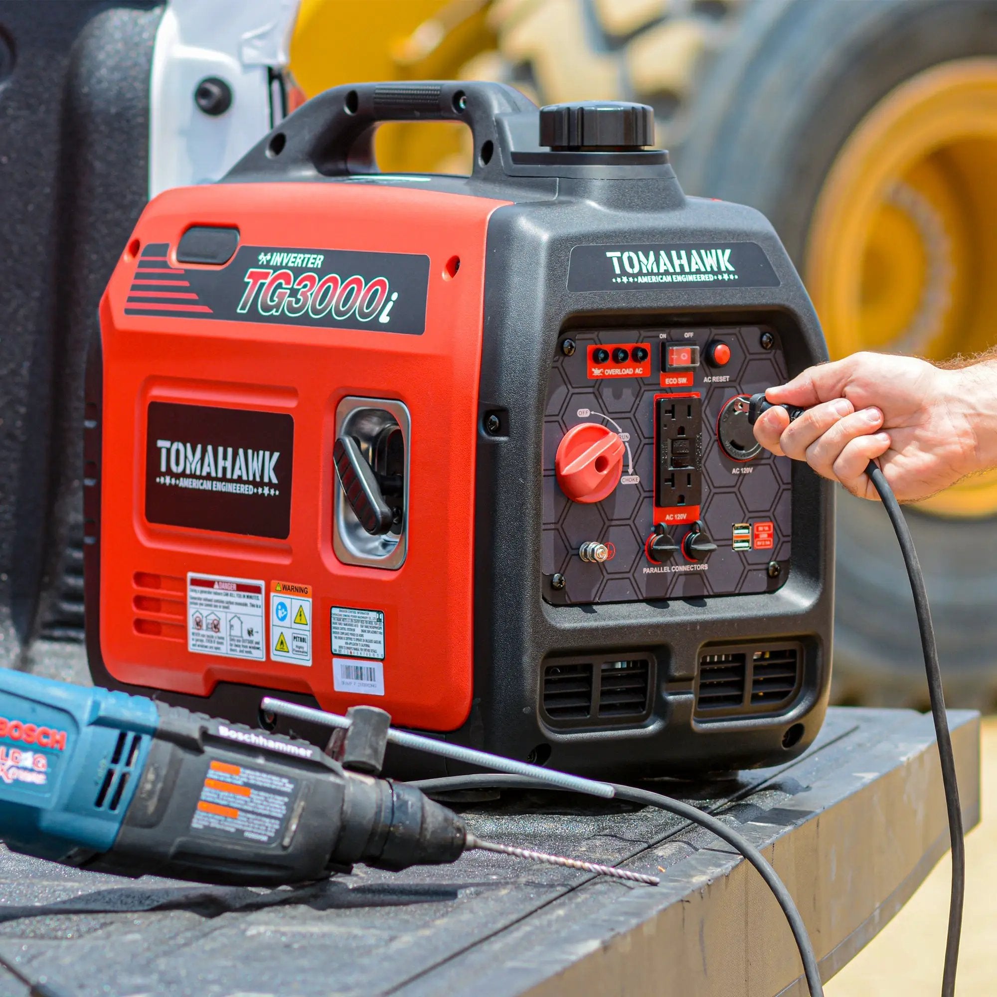3000 Watt Inverter Generator Super Quiet Portable Gas Power Professional Use by Tomahawk Power