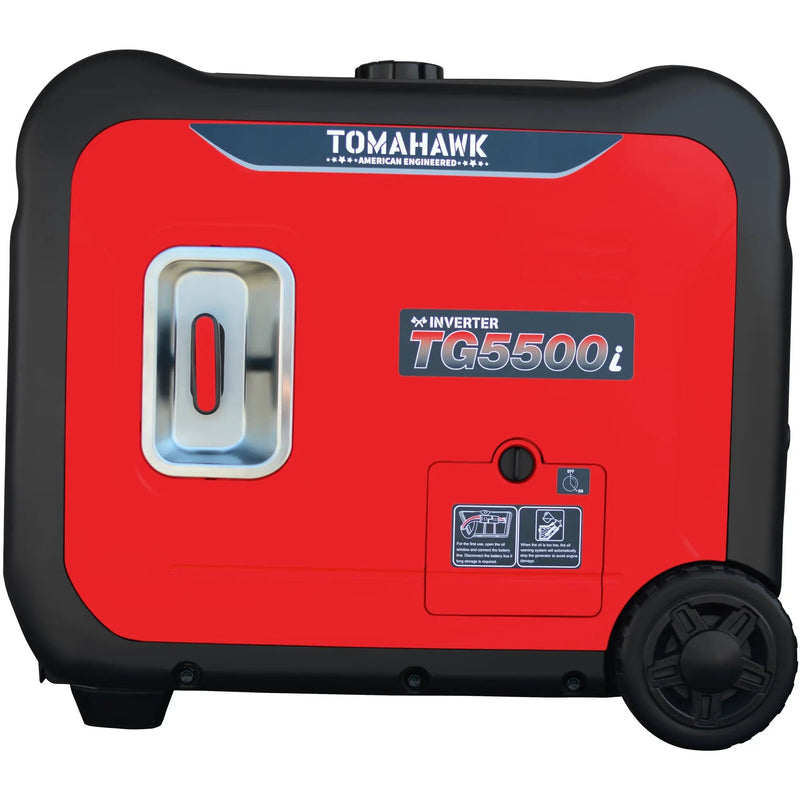 5500 Watt Inverter Generator Super Quiet Portable Gas Power Professional Use by Tomahawk Power