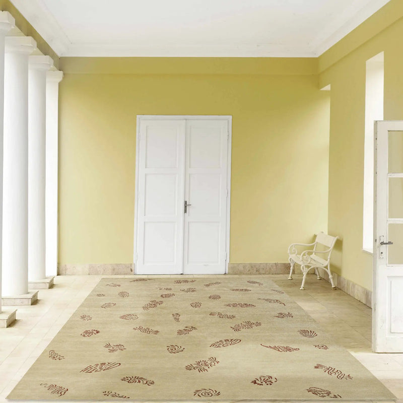 Yellow Premium Thick Wool Rug - Clearance by Boutique Rugs