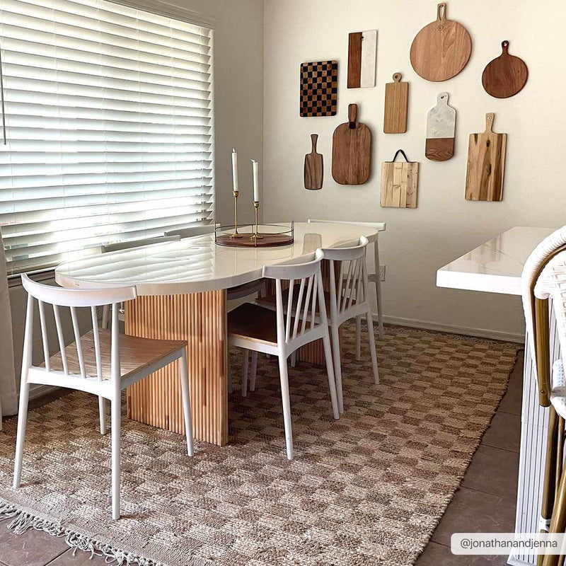 Ionut Checkered Jute Area Rug by Boutique Rugs