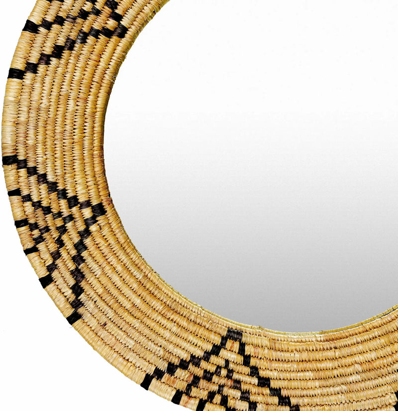 Ipilan Moonj Grass Starburst Round Mirror - Clearance by Boutique Rugs