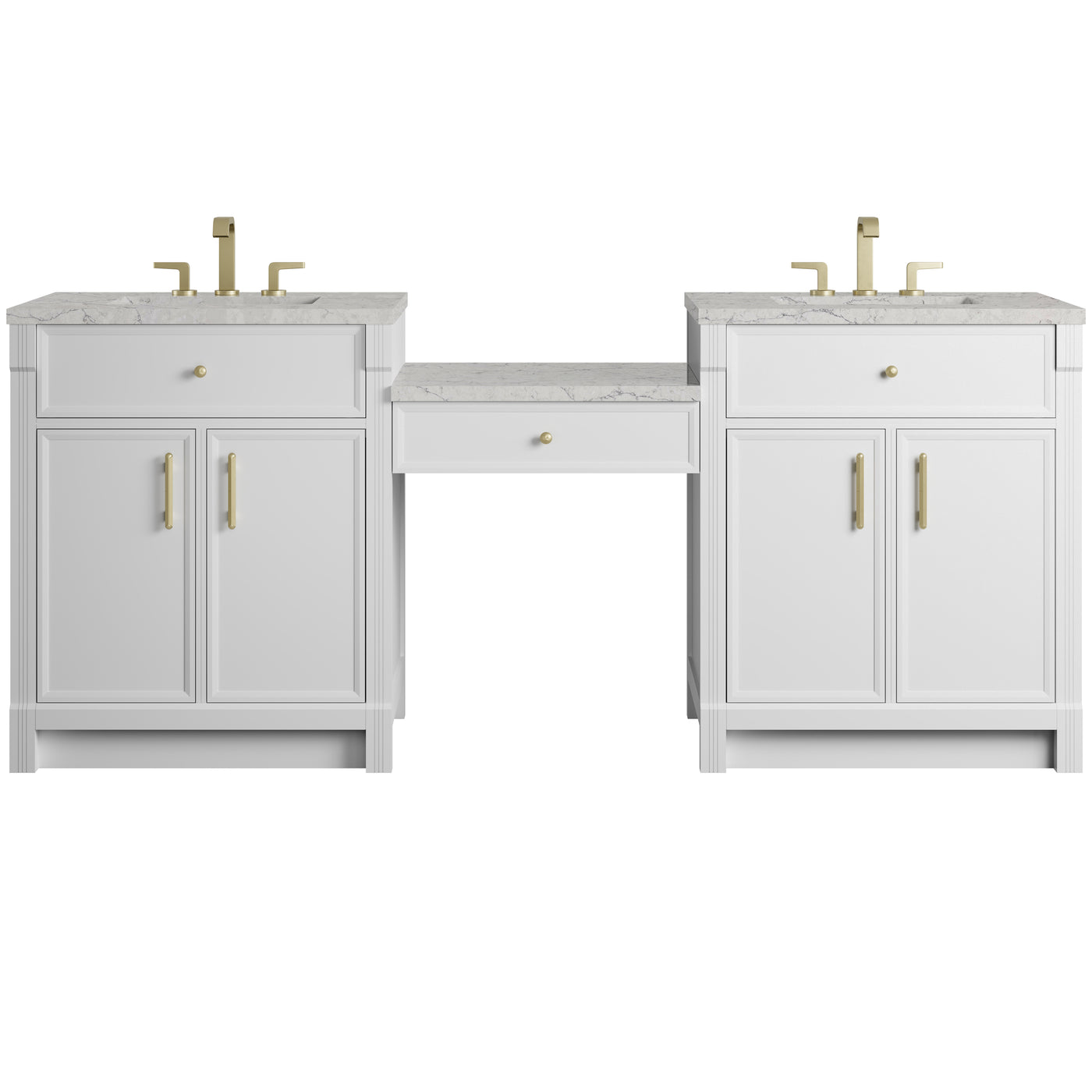 James Martin Bellshire 84" Double Bathroom Vanity, Bright White, view 30