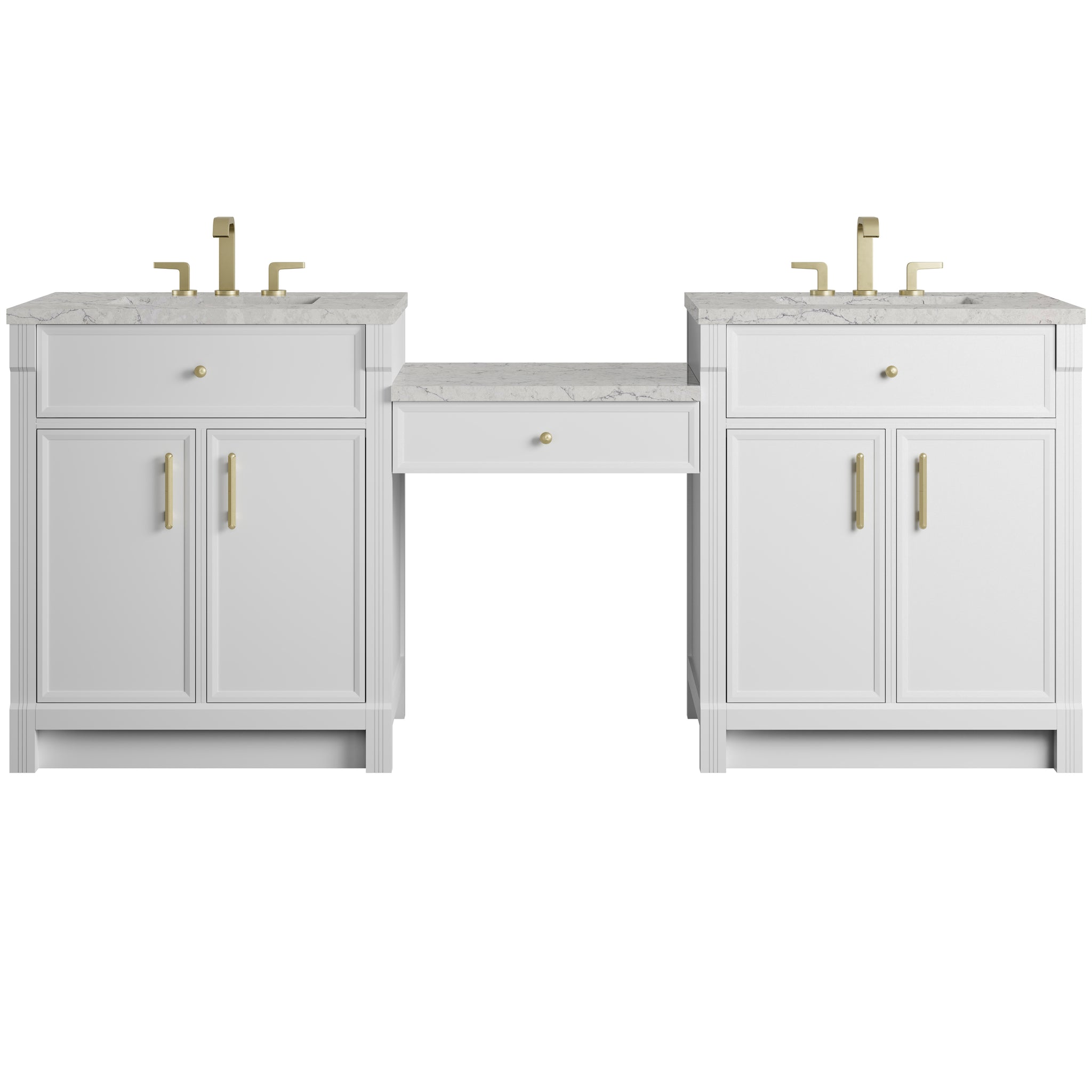 James Martin Bellshire 84" Double Bathroom Vanity, Bright White, view 30