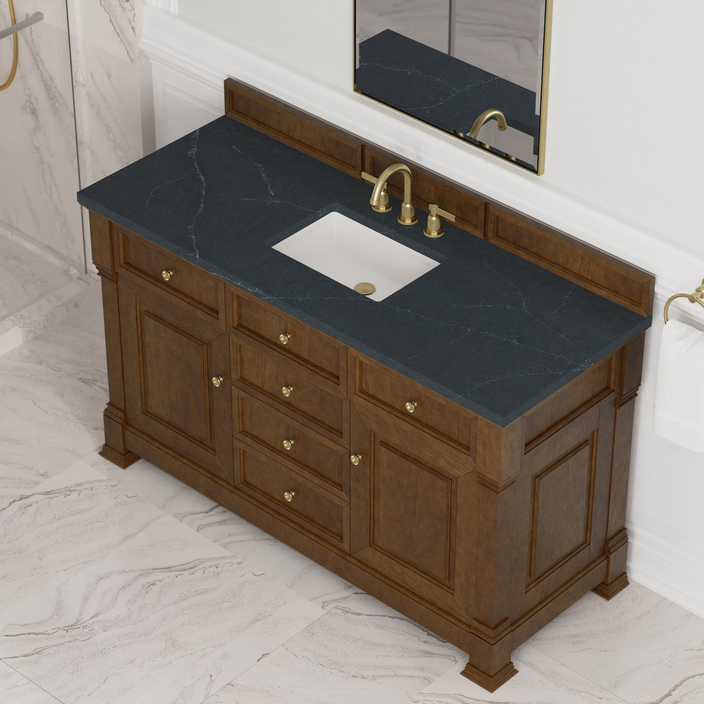 James Martin Brookfield 60" Single Bathroom Vanity, Honey Oak, view 27