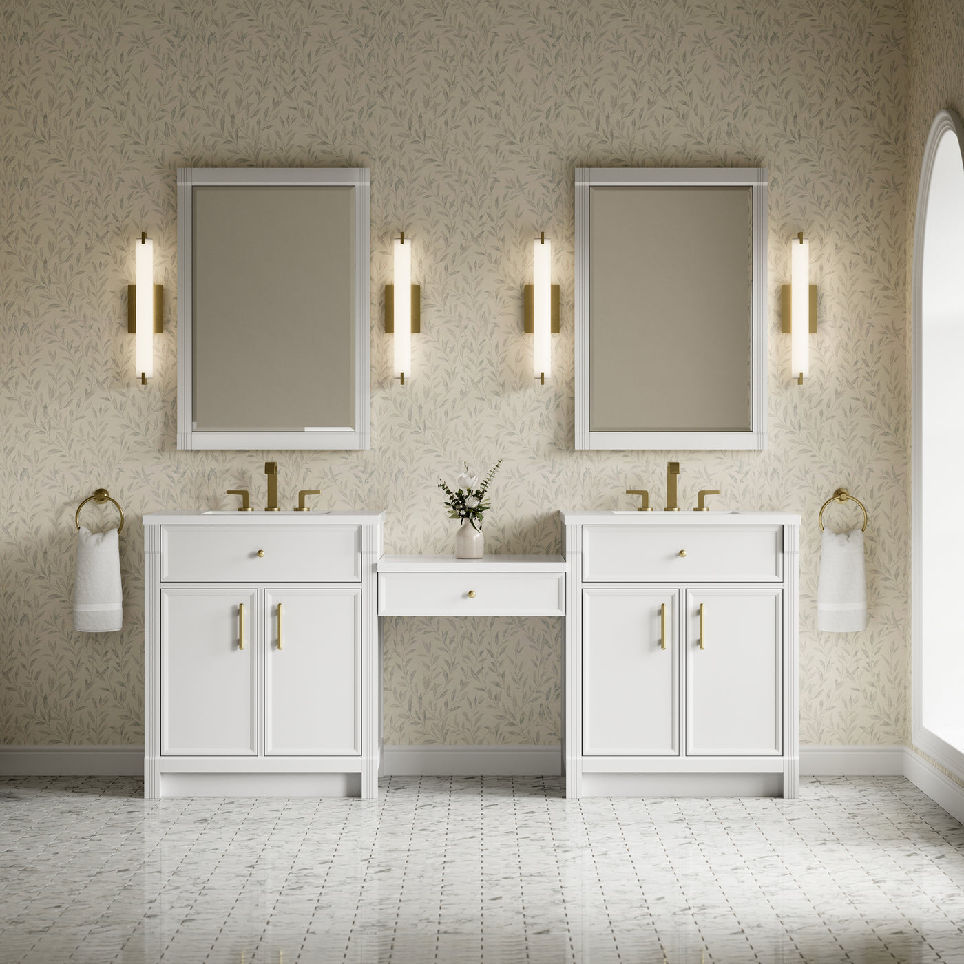 James Martin Bellshire 84" Double Bathroom Vanity, Bright White, view 21