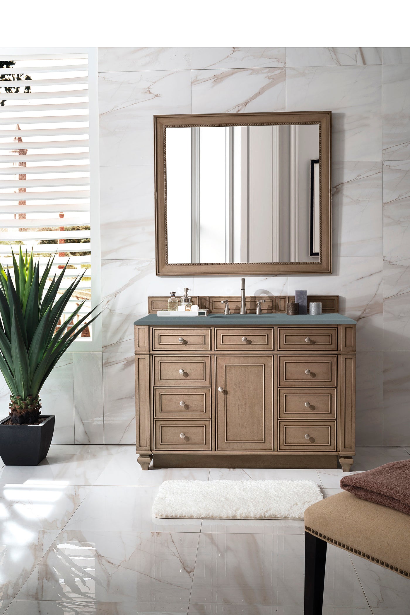 James Martin Bristol 48" Single Bathroom Vanity, Whitewashed Walnut, view 22