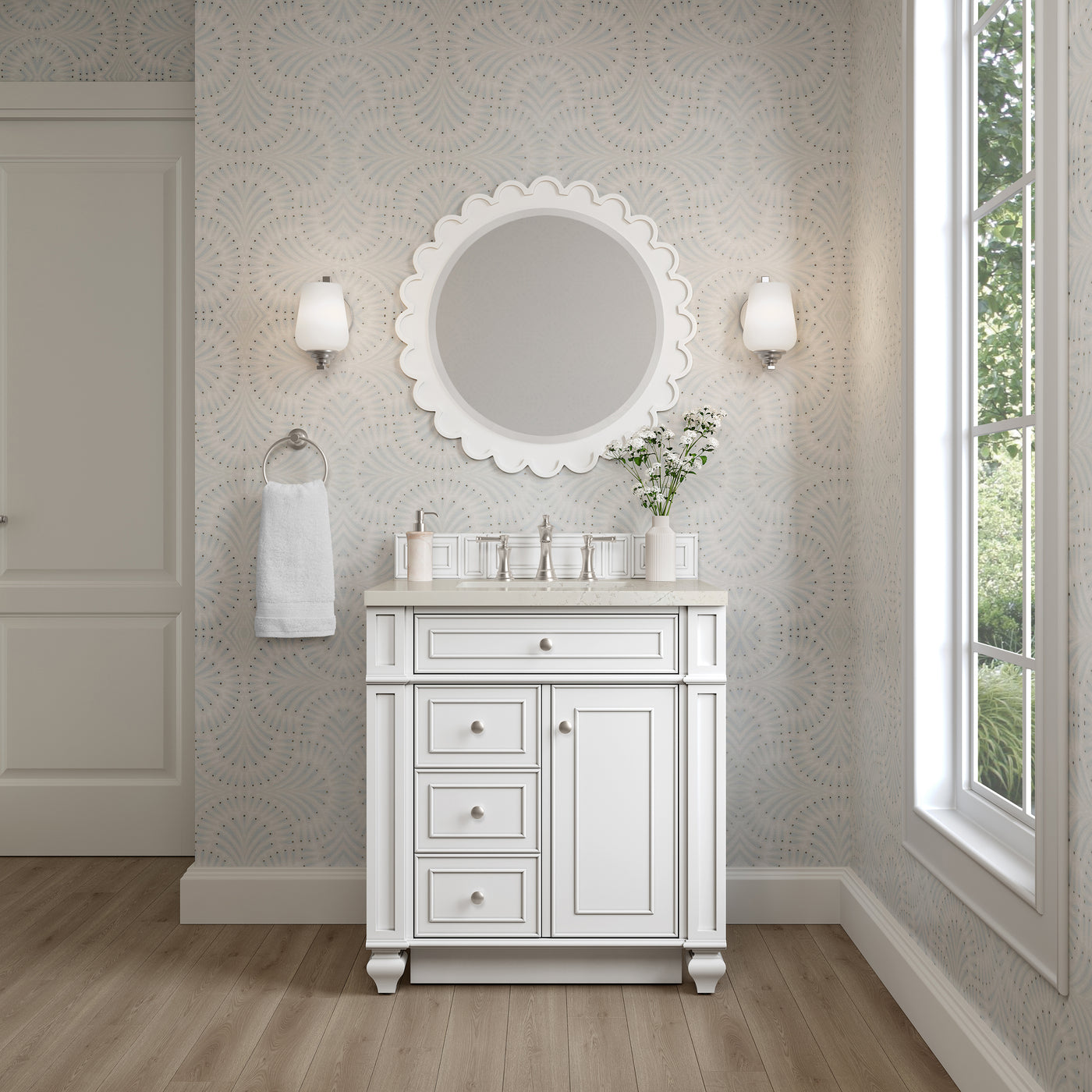 James Martin Bristol 30" Single Bathroom Vanity, Bright White, view 39