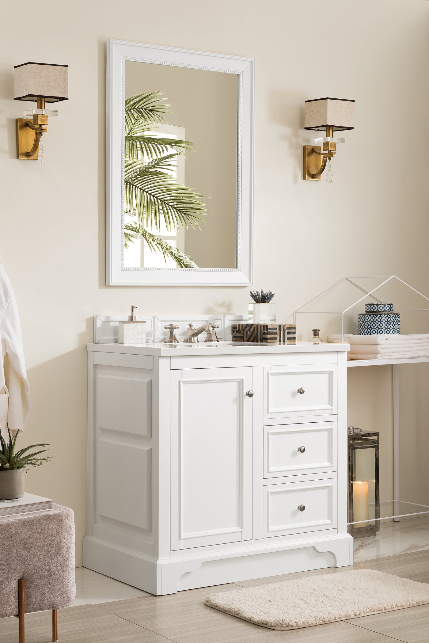 James Martin De Soto 36" Single Bathroom Vanity, Bright White, view 22