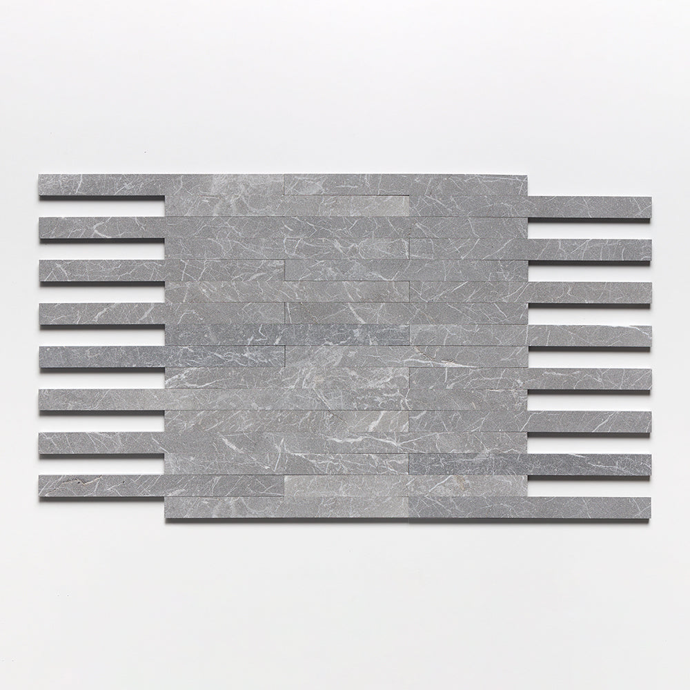 Iris Black Fine Textured Plank Marble Tiles 1 9/16x18 Marble Fine Textured 4x24 Tiles — 2