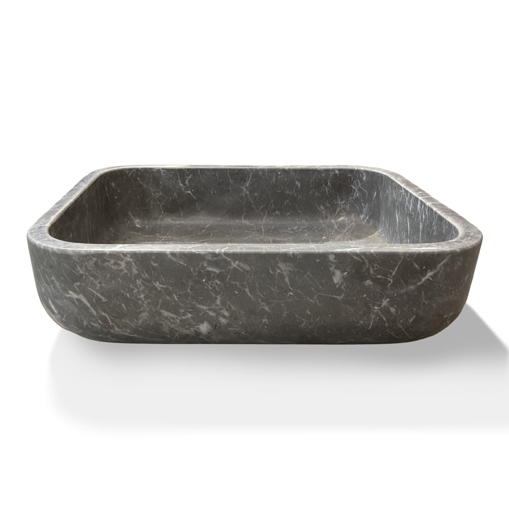 Iris Black Honed Oasis Marble Sink 18x22 Marble Honed 18x36 Sink — 2
