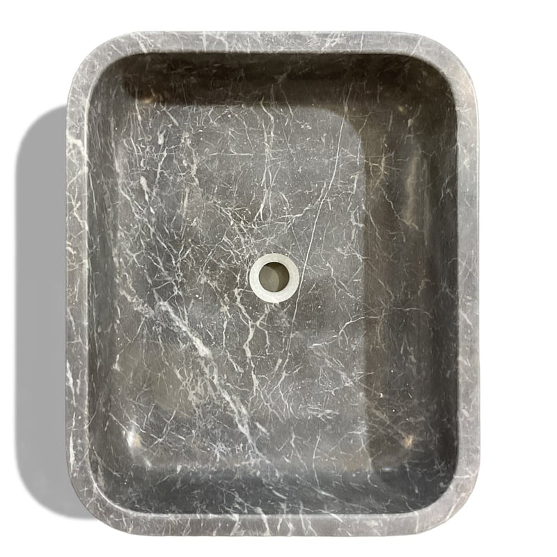 Iris Black Honed Oasis Marble Sink 18x22 Marble Honed 18x36 Sink — 4