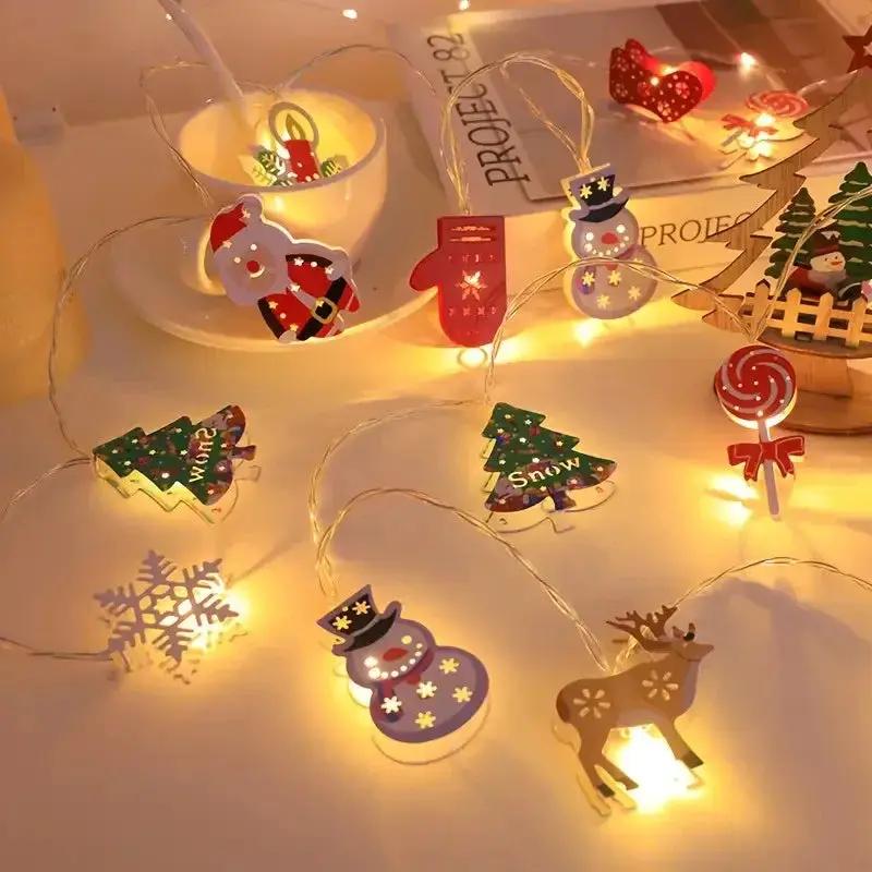 Iron Christmas LED String Lights with Cartoon Designs & Battery Power by House Of Avana