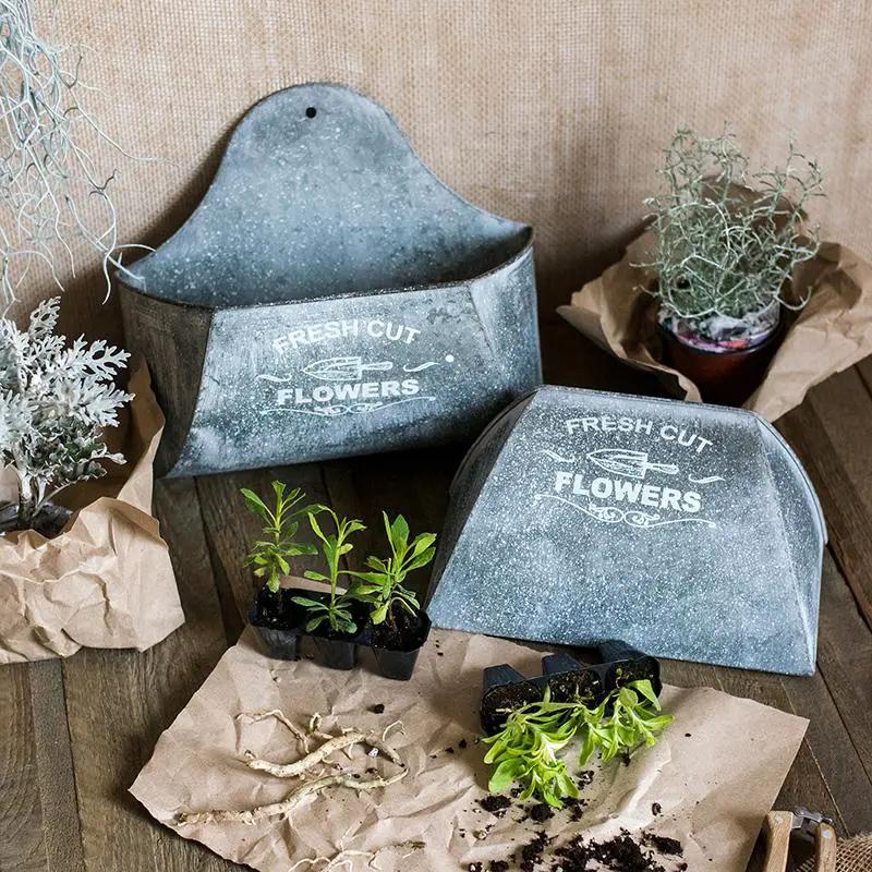Iron Flower Wall Planter by RusticReach