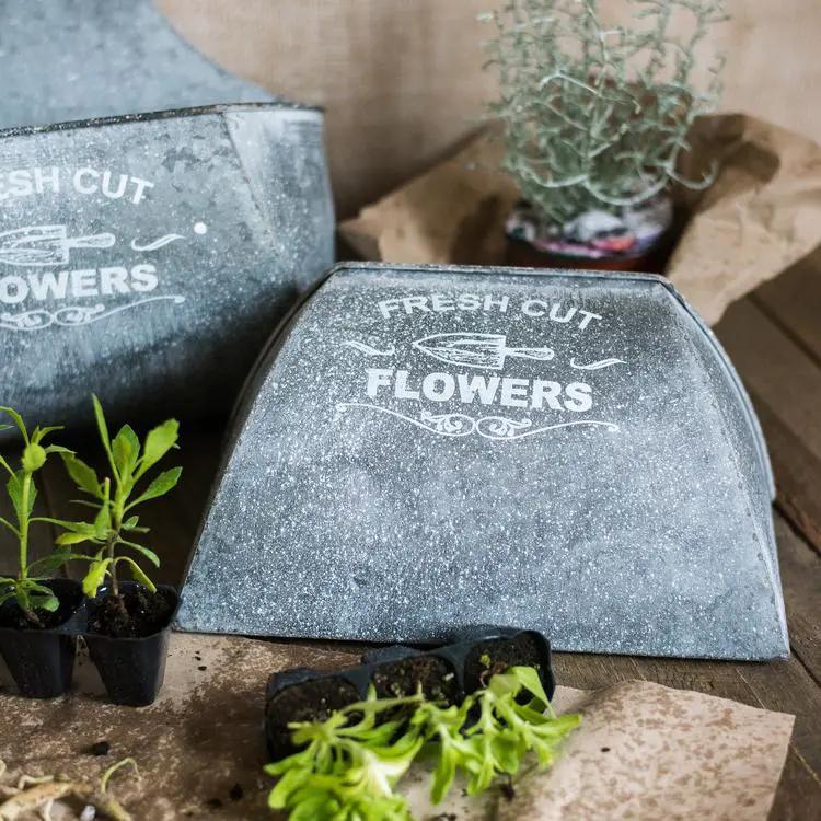 Iron Flower Wall Planter by RusticReach