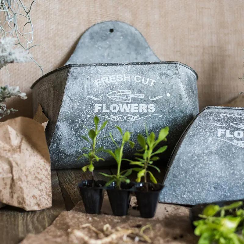 Iron Flower Wall Planter by RusticReach