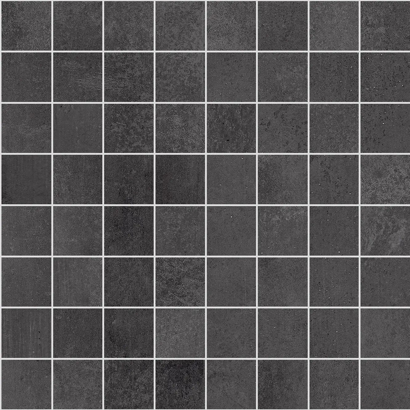 Chicago Iron Mosaic A Concrete Look Porcelain Mosaics 12x12 by landmarkceramics