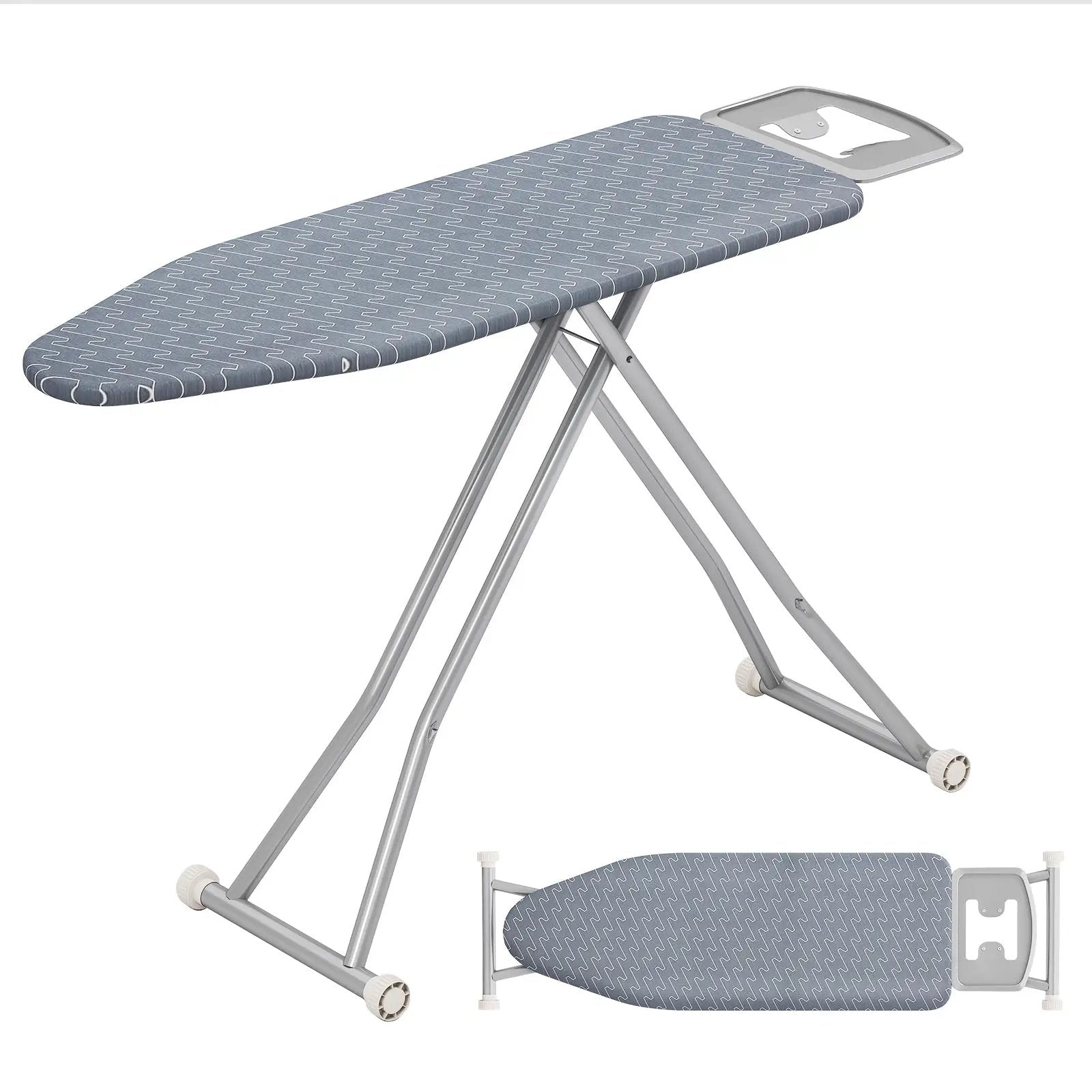 Ironing Board with Iron Rest and Removable Silver-Gray by DirectDeals