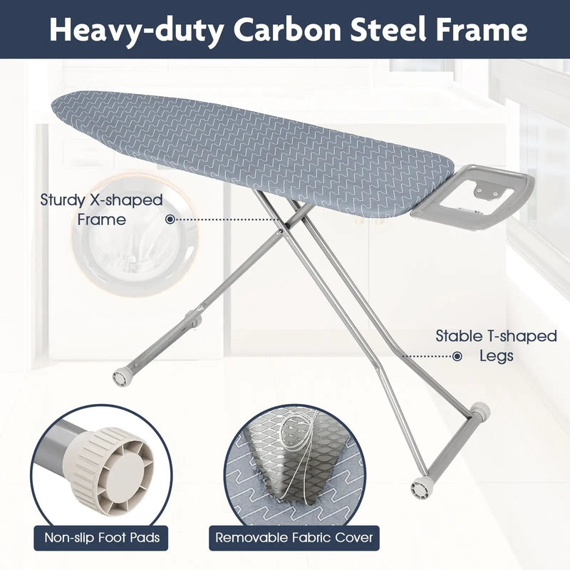 Ironing Board with Iron Rest and Removable Silver-Gray by DirectDeals