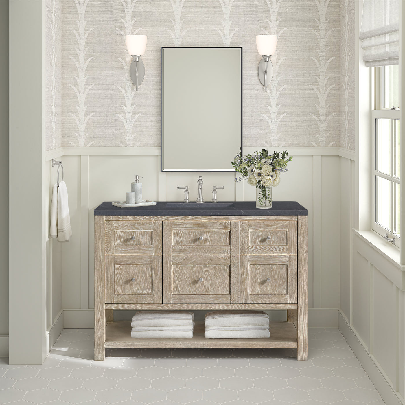 James Martin Breckenridge 48" Single Bathroom Vanity, Whitewashed Oak, view 37