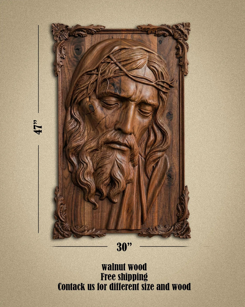 Hand-Carved Jesus Relief by Gizz