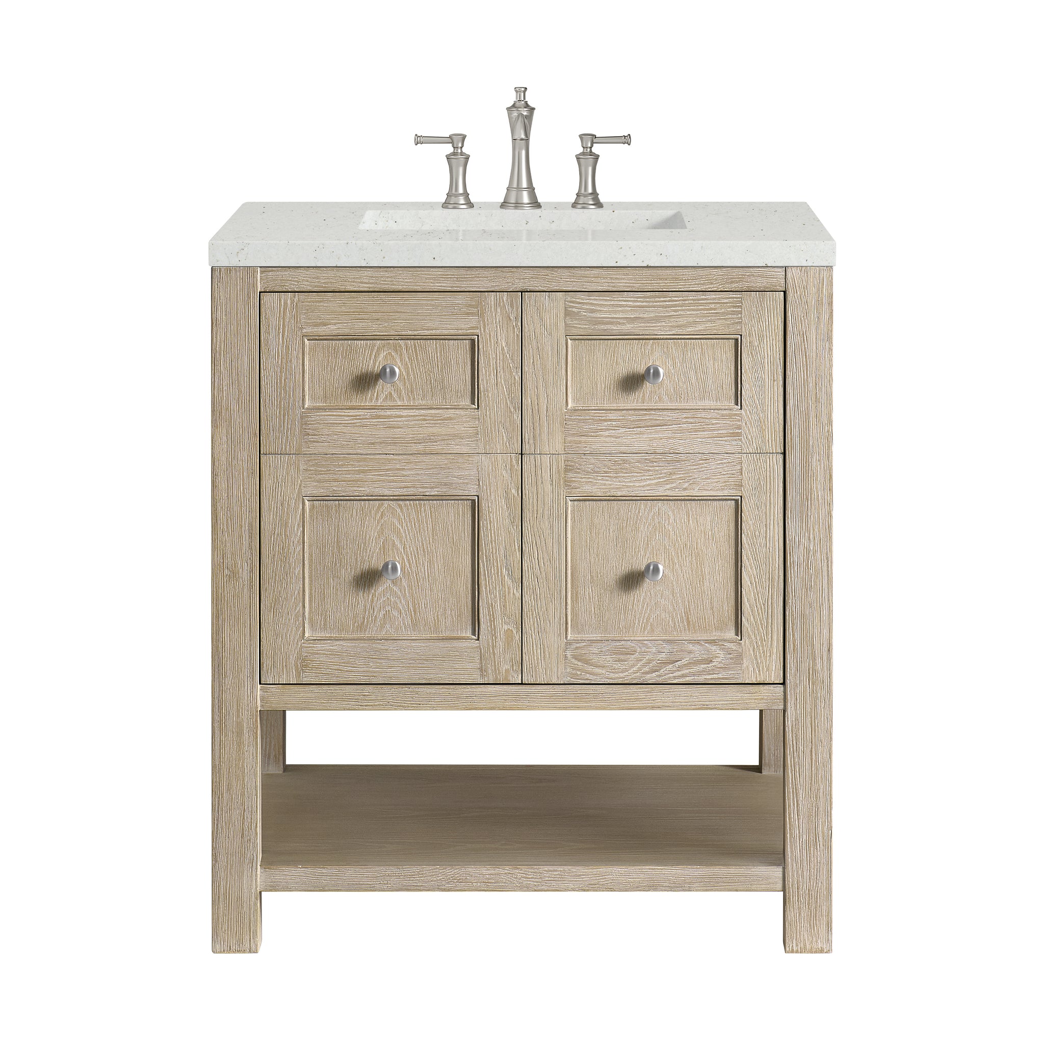 James Martin Breckenridge 30" Single Bathroom Vanity, Whitewashed Oak, view 19