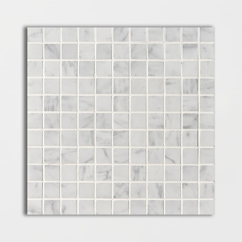 Italian Carrara Polished 1x1 Marble Mosaics 12x12 Marble Polished 12x12 Mosaics
