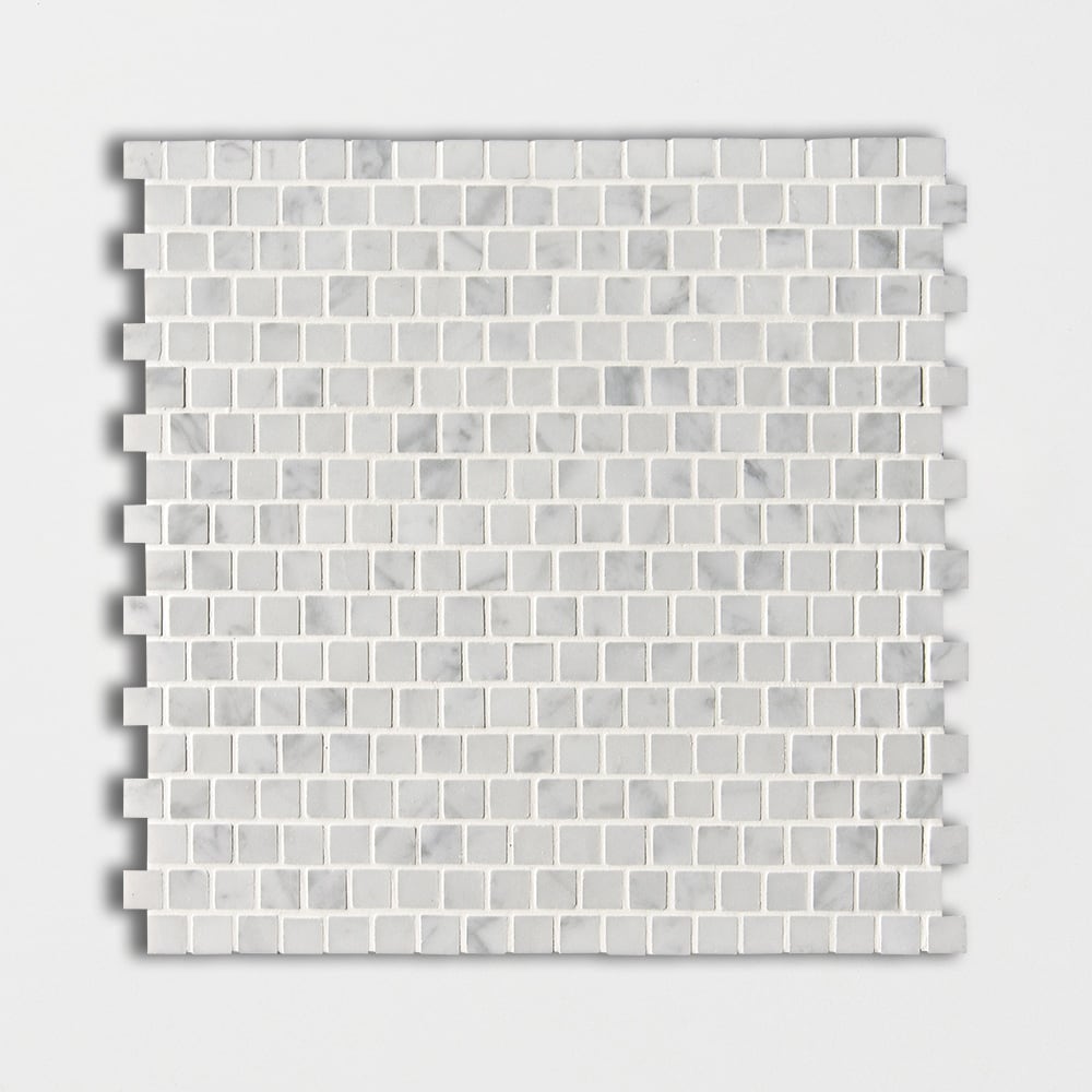 Italian Carrara Polished 5/8x5/8 Marble Mosaics 12x12 Marble Polished 12x12 Mosaics