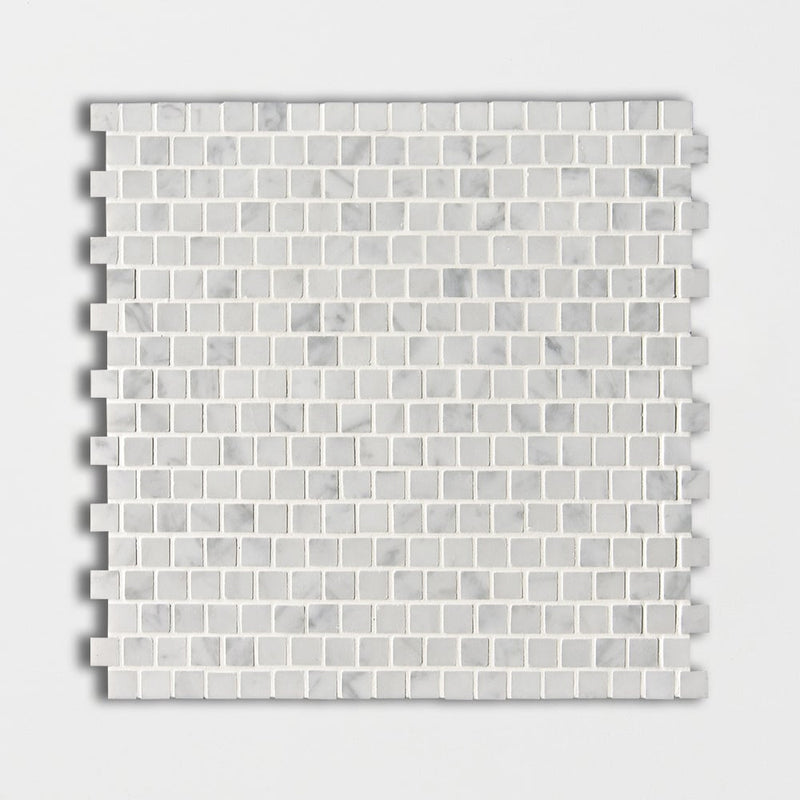 Italian Carrara Polished 5/8x5/8 Marble Mosaics 12x12 Marble Polished 12x12 Mosaics