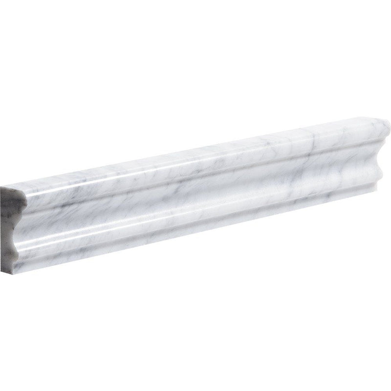 Italian Carrara Polished Andorra Marble Moldings 2x12 Marble Polished 2x12 Moldings