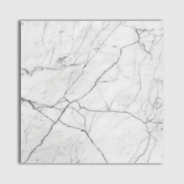 Italian Carrara Polished Marble Tiles 24x24