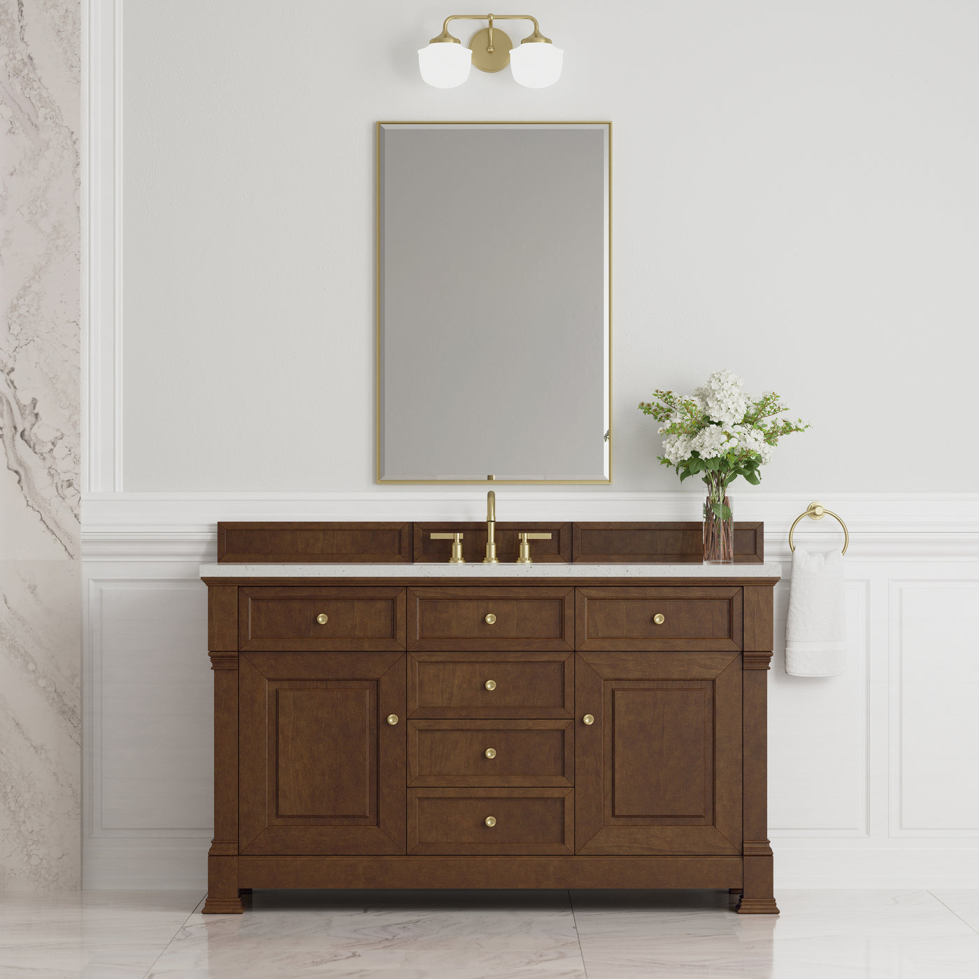 James Martin Brookfield 60" Single Bathroom Vanity, Honey Oak, view 18