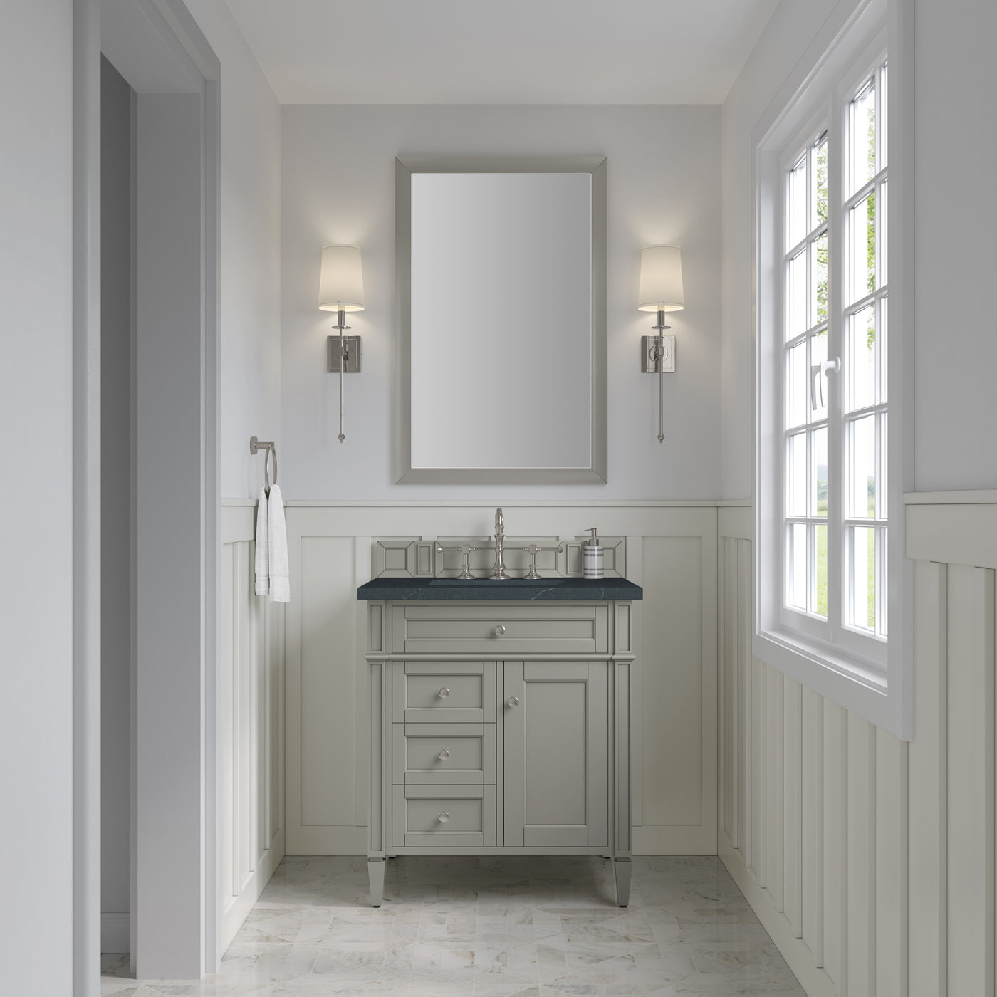 James Martin Brittany 30" Single Bathroom Vanity, Urban Gray, view 28