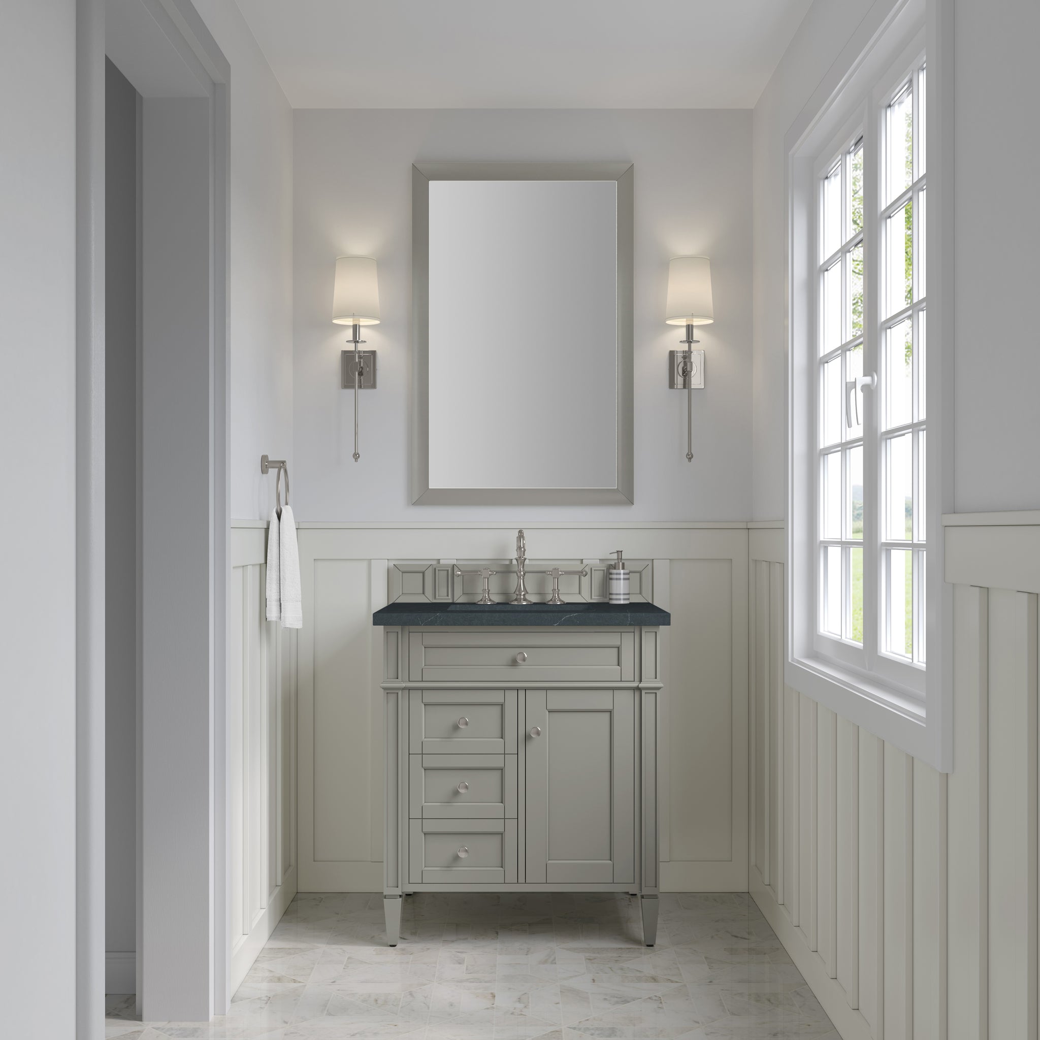 James Martin Brittany 30" Single Bathroom Vanity, Urban Gray, view 28