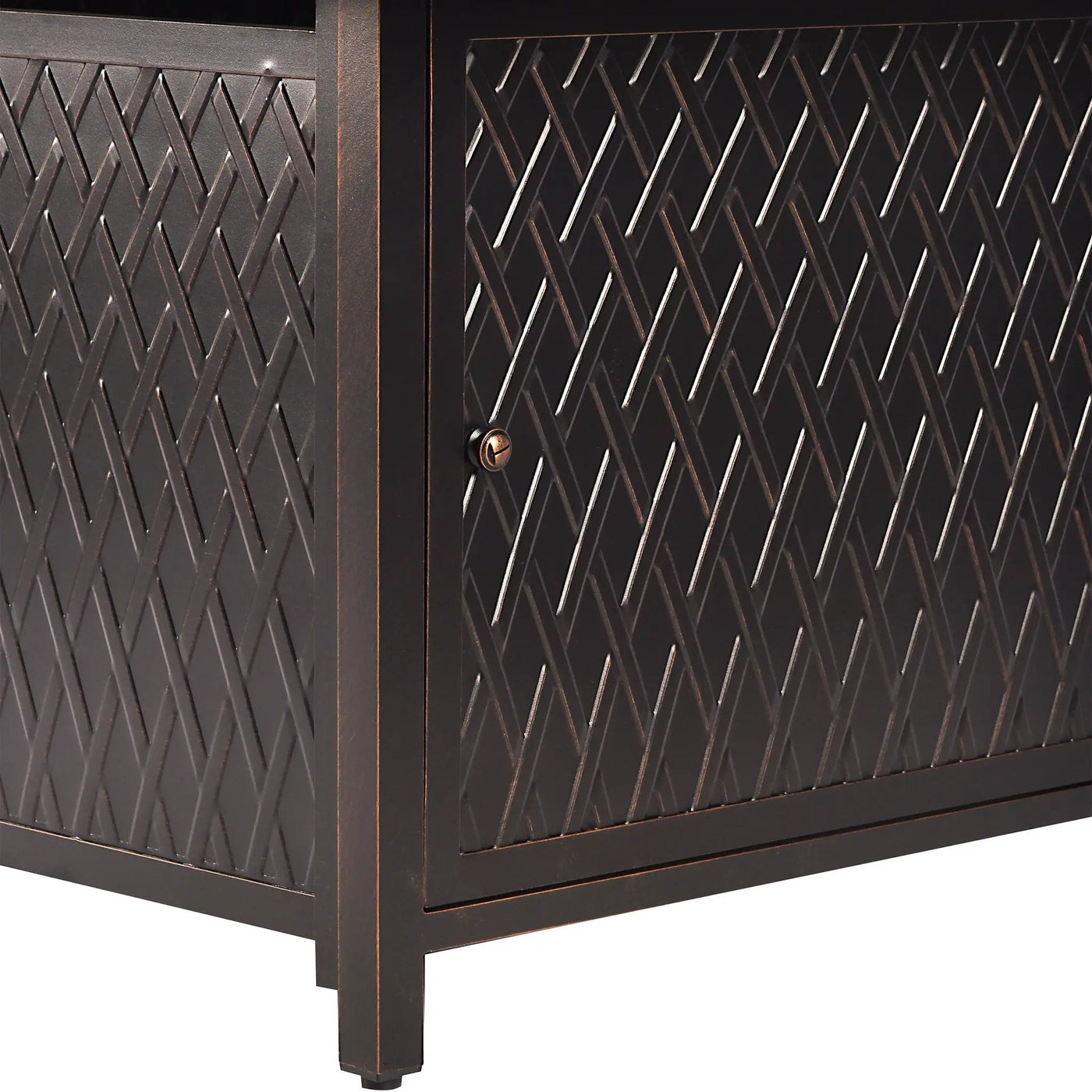 Aluminum 48-in Rectangular Propane Fire Table, Beads, Covers and Lid by Sharicks