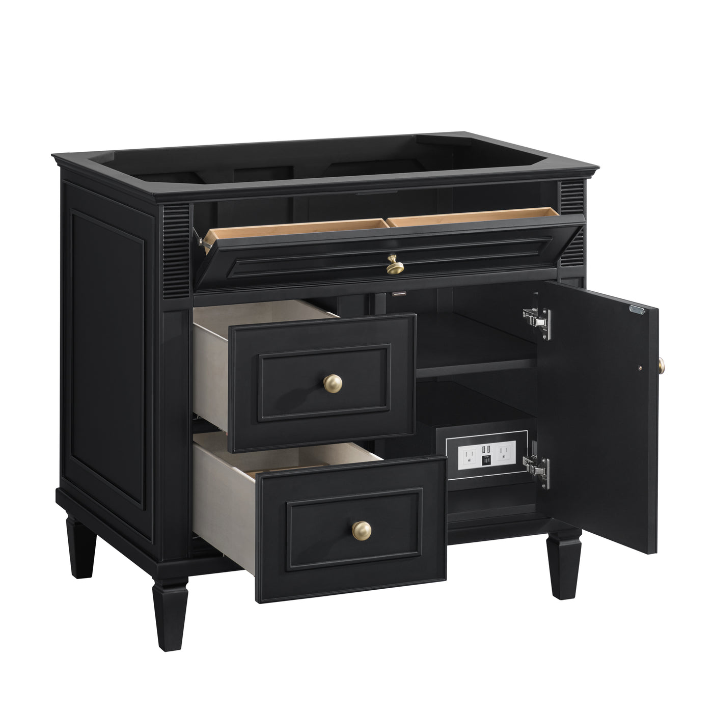 James Martin Lorelai 36" Single Bathroom Vanity, Black Onyx, view 37