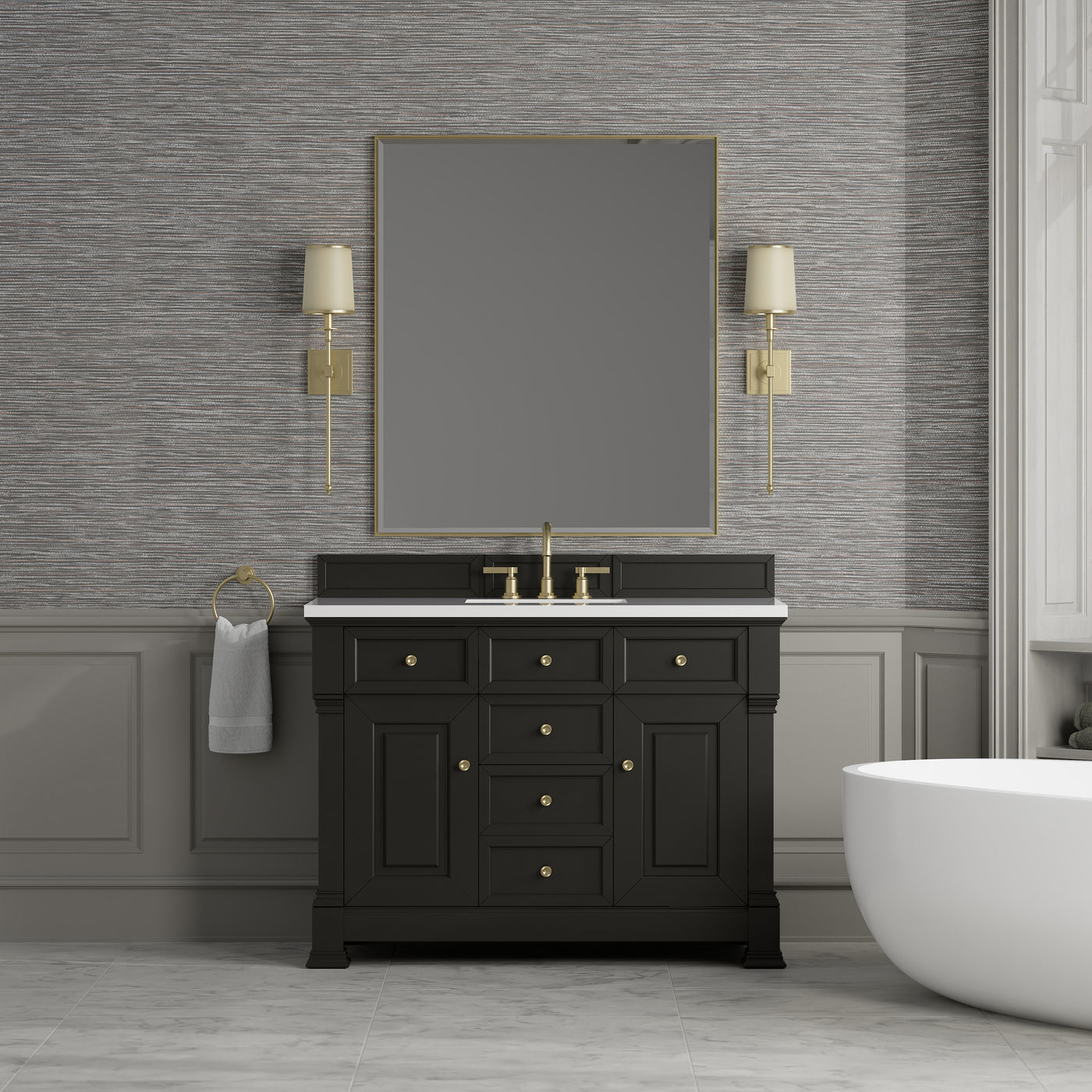 James Martin Brookfield 48" Single Bathroom Vanity, Black Onyx, view 26