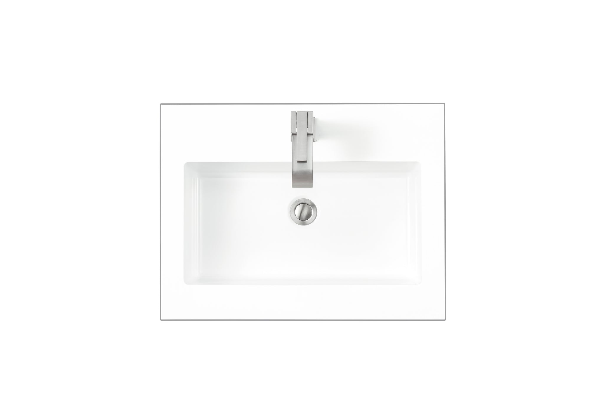 James Martin 23.6" Single Vanity Top with Glossy White countertop