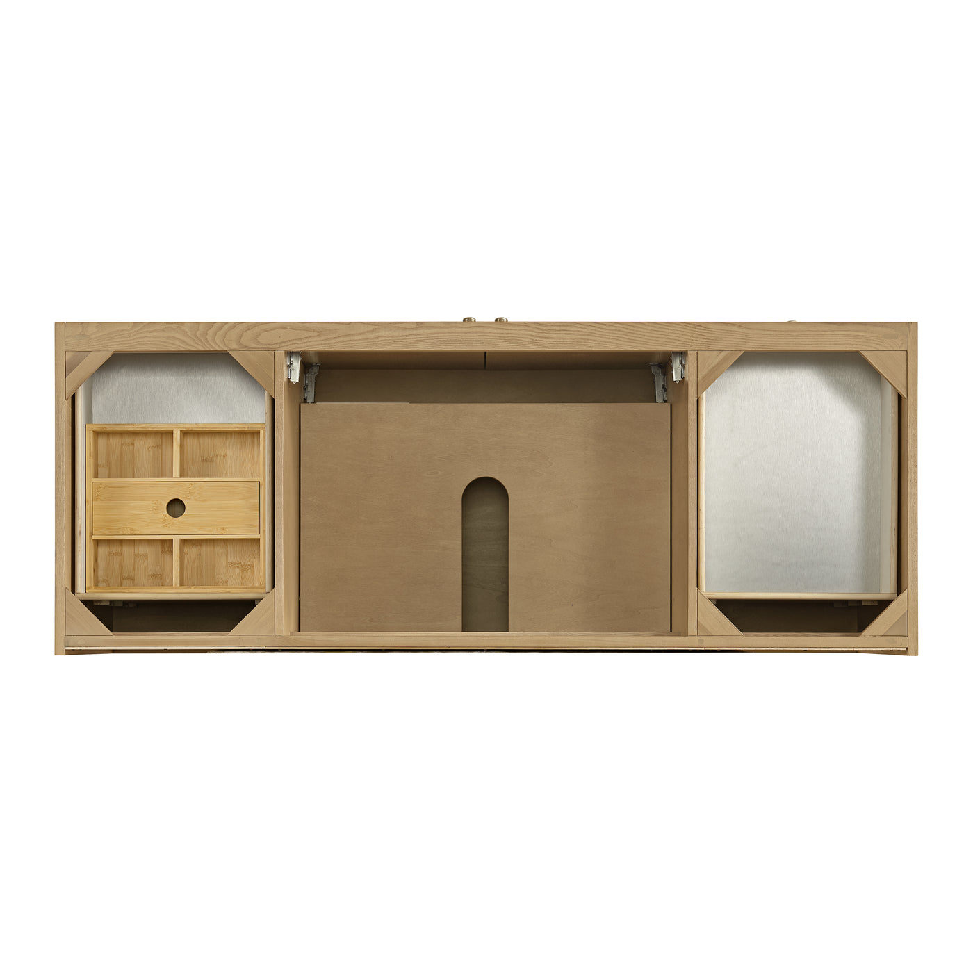 James Martin Laurent 60" Dual Mount Single Bathroom Vanity, Light Natural Oak, view 21
