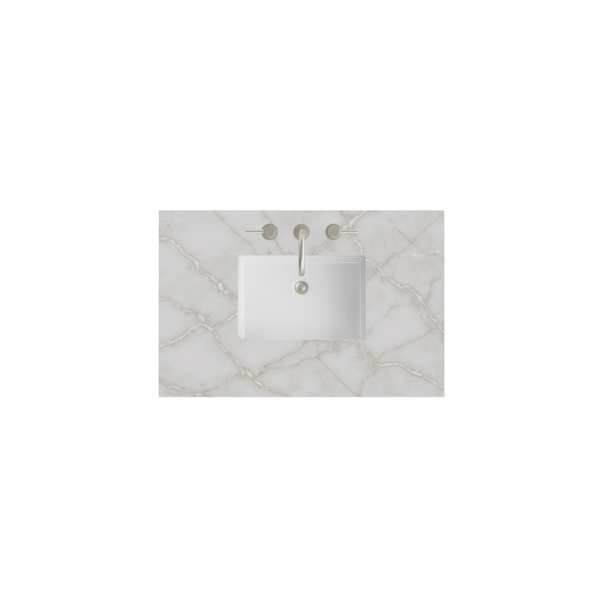 James Martin 36" Single Vanity Top with Victorian Silver countertop