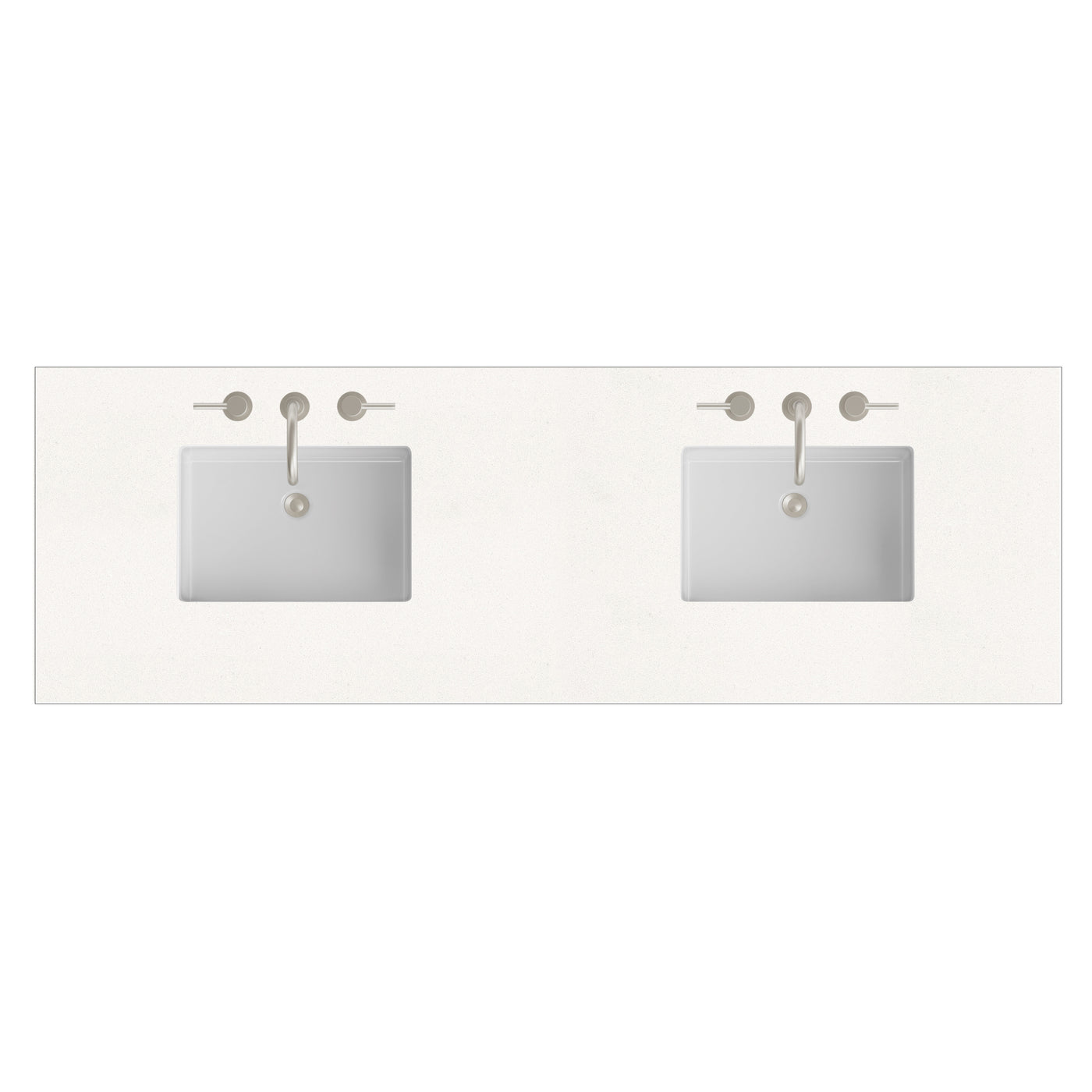 James Martin 72" Double Vanity Top with White Zeus (Silestone) countertop