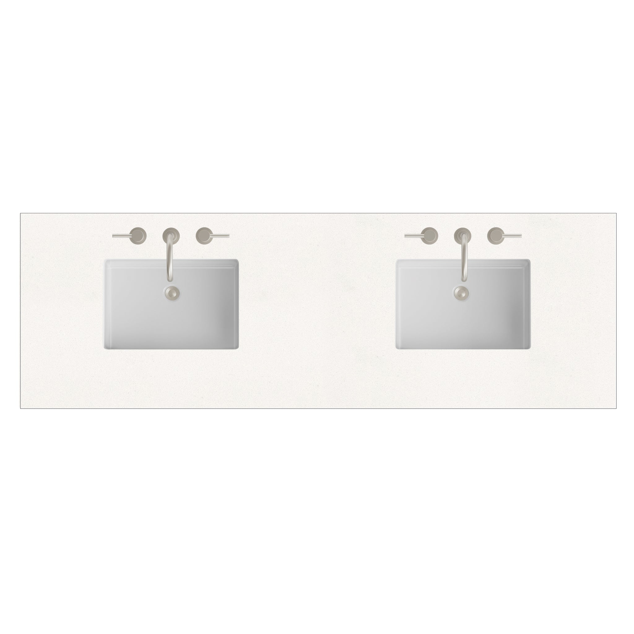 James Martin 72" Double Vanity Top with White Zeus (Silestone) countertop