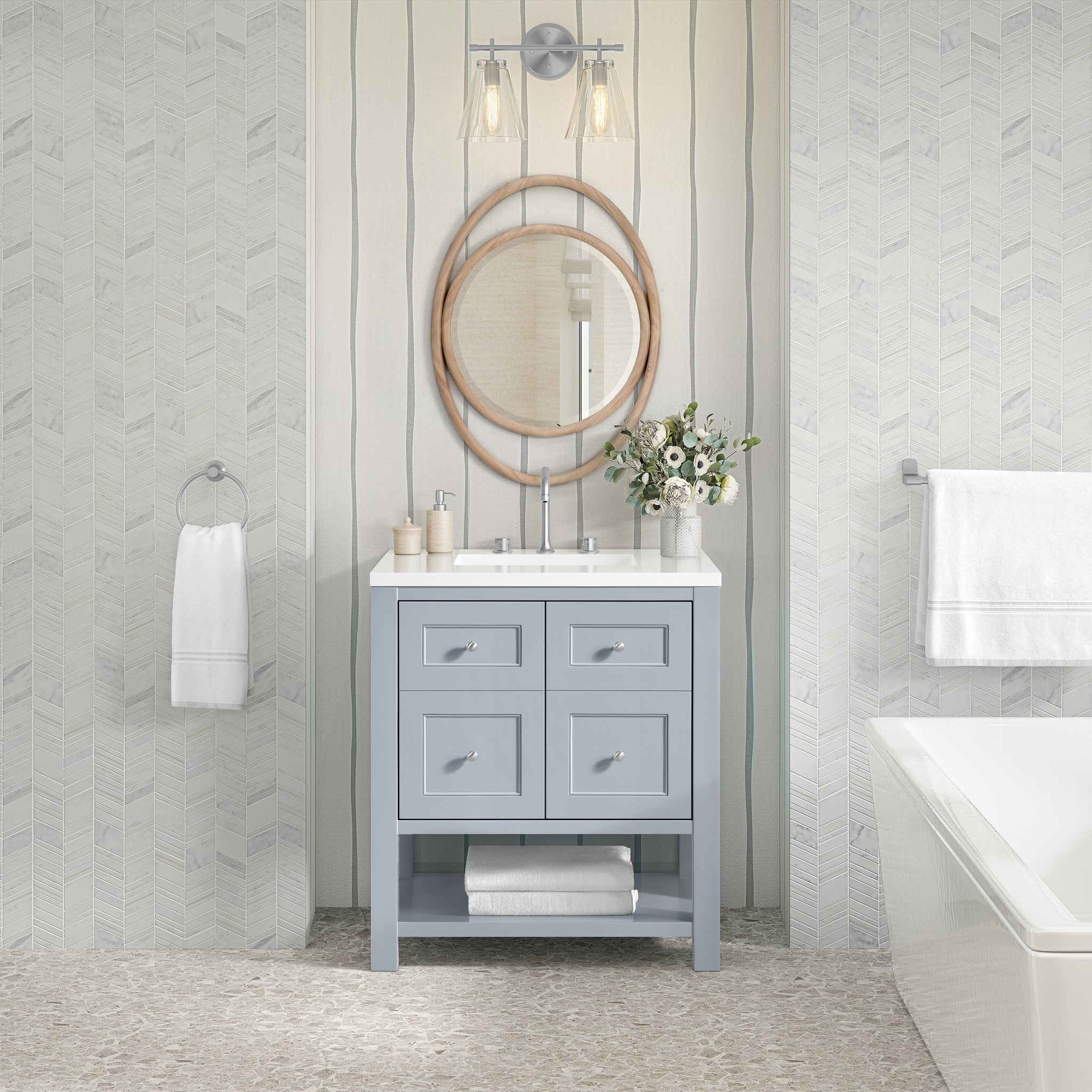 James Martin Breckenridge 30" Single Bathroom Vanity, Serenity Blue, view 27