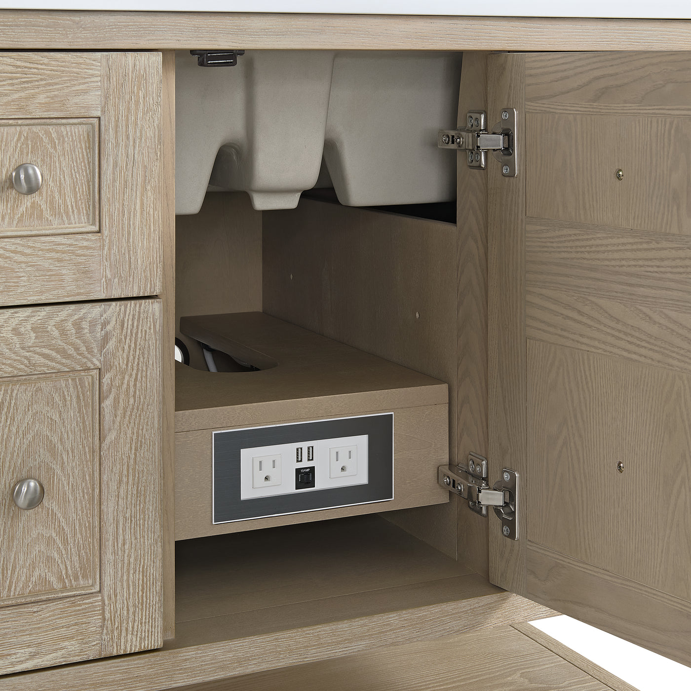 James Martin Breckenridge 36" Single Bathroom Vanity, Whitewashed Oak, view 19
