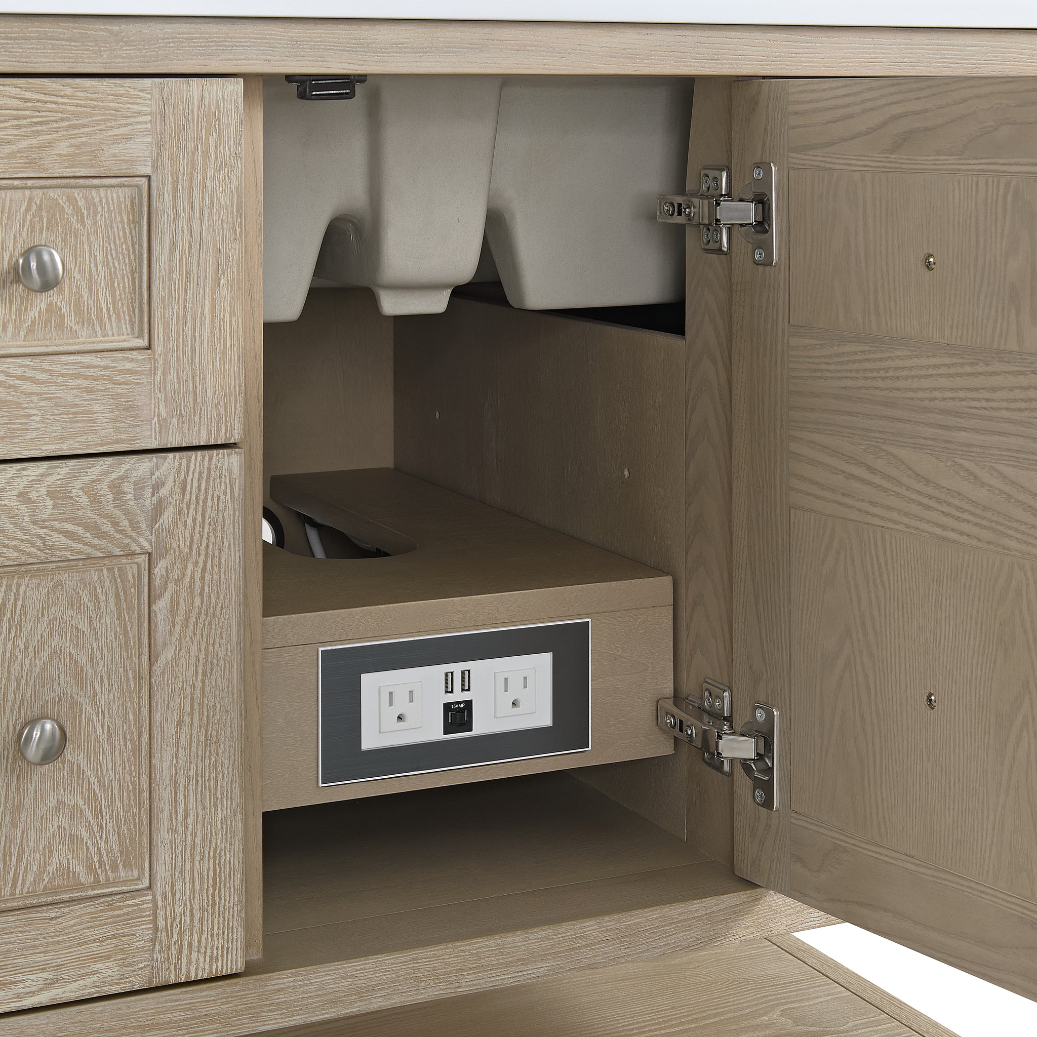 James Martin Breckenridge 36" Single Bathroom Vanity, Whitewashed Oak, view 19