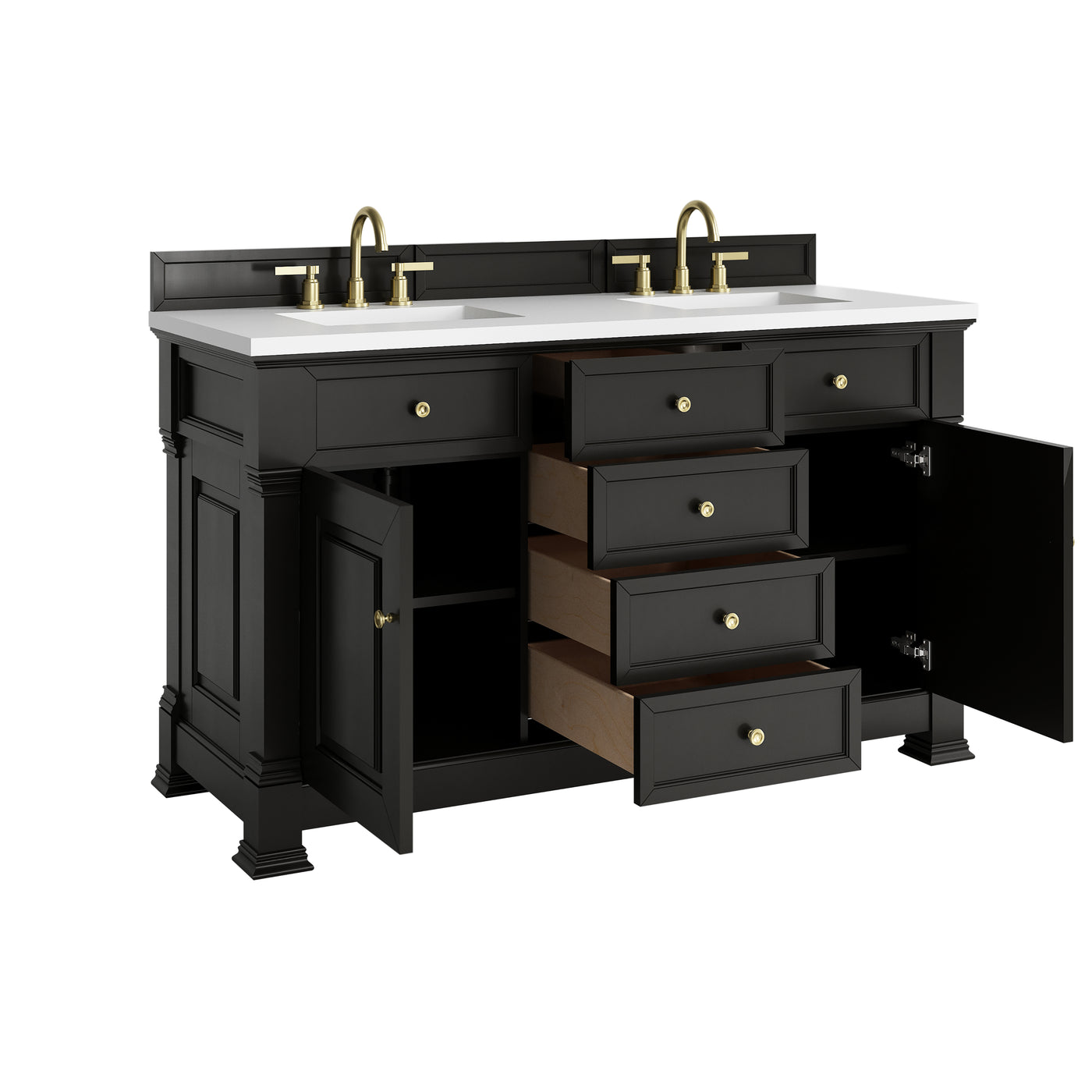 James Martin Brookfield 60" Double Bathroom Vanity, Black Onyx, view 30