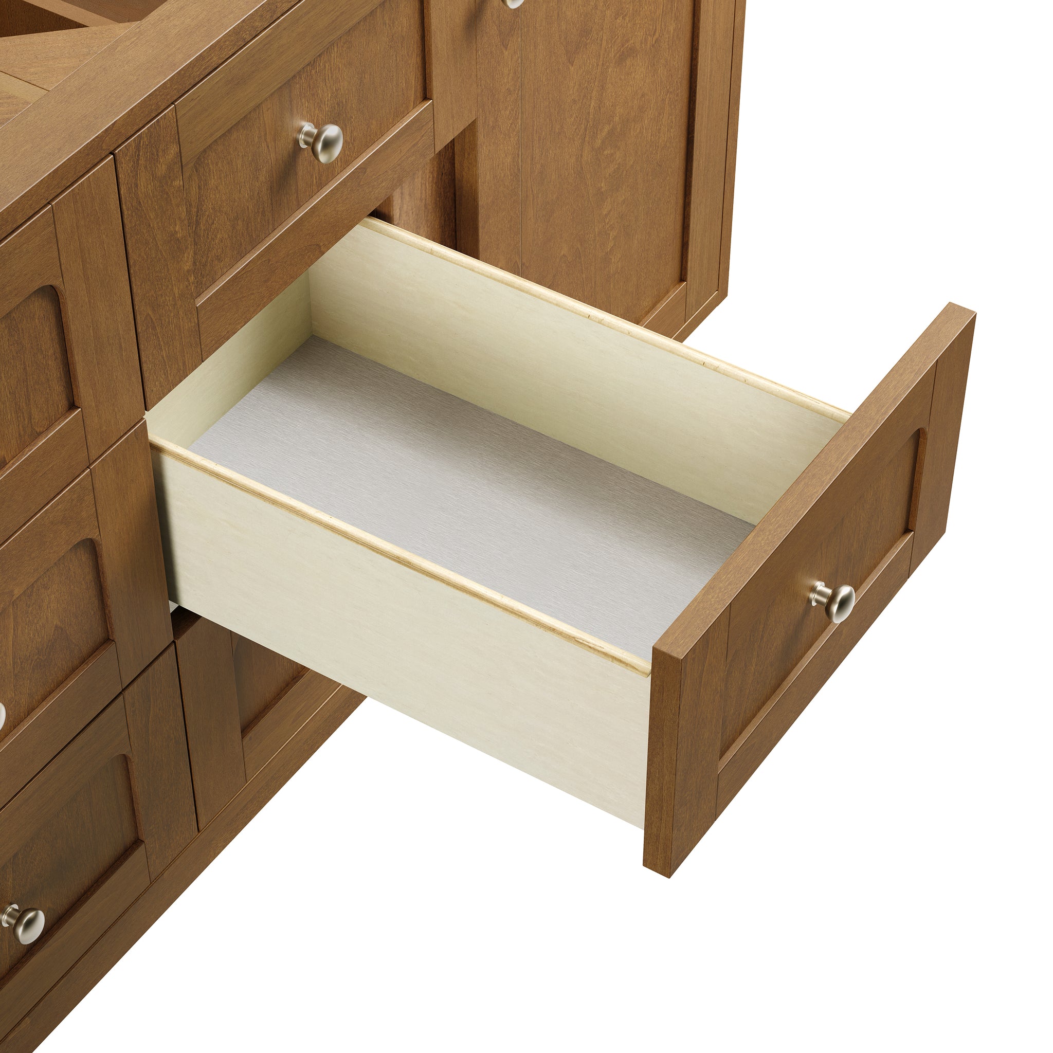 James Martin Laurent 60" Dual Mount Double Bathroom Vanity, Honey Oak, view 32