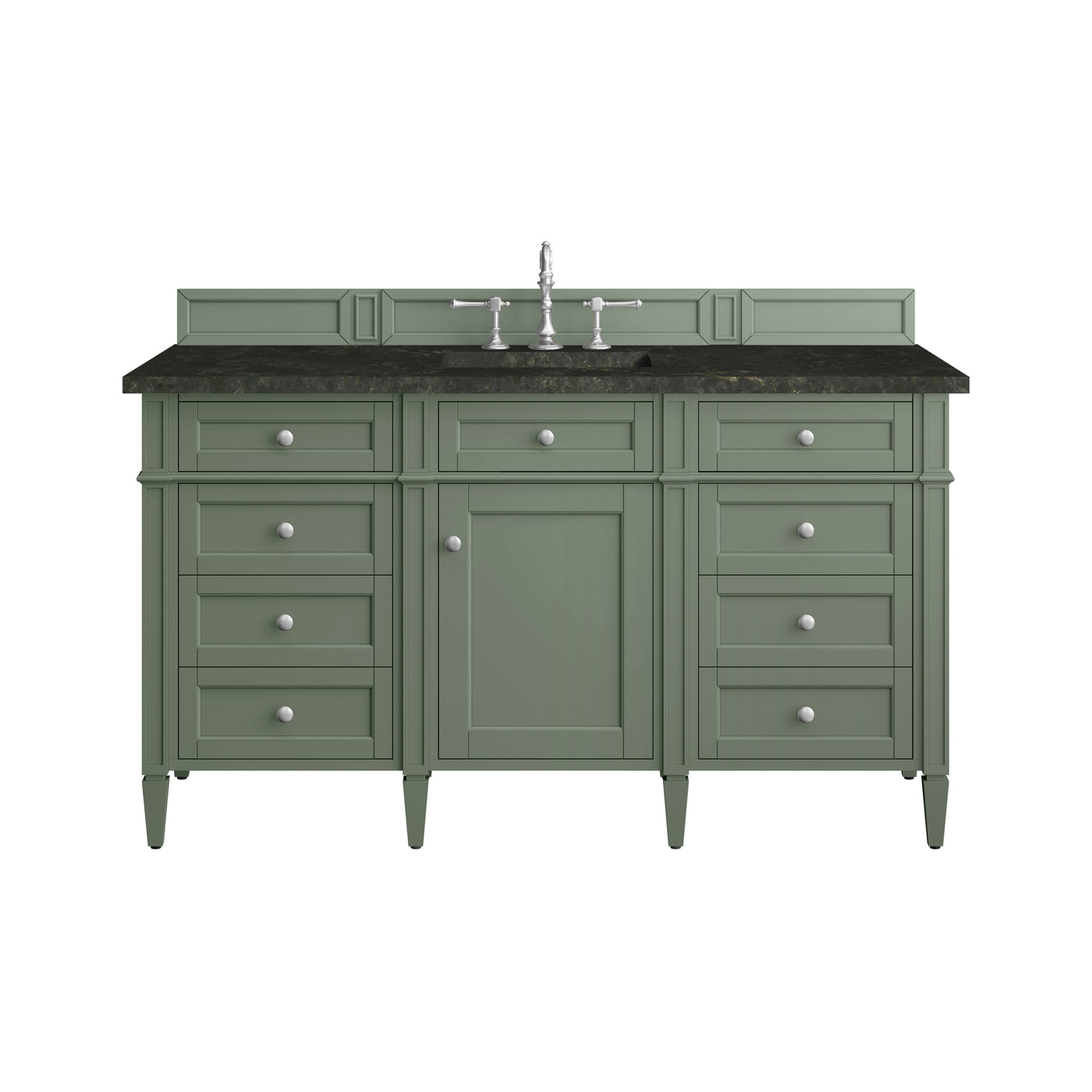 James Martin Brittany 60" Single Bathroom Vanity, Smokey Celadon, view 30