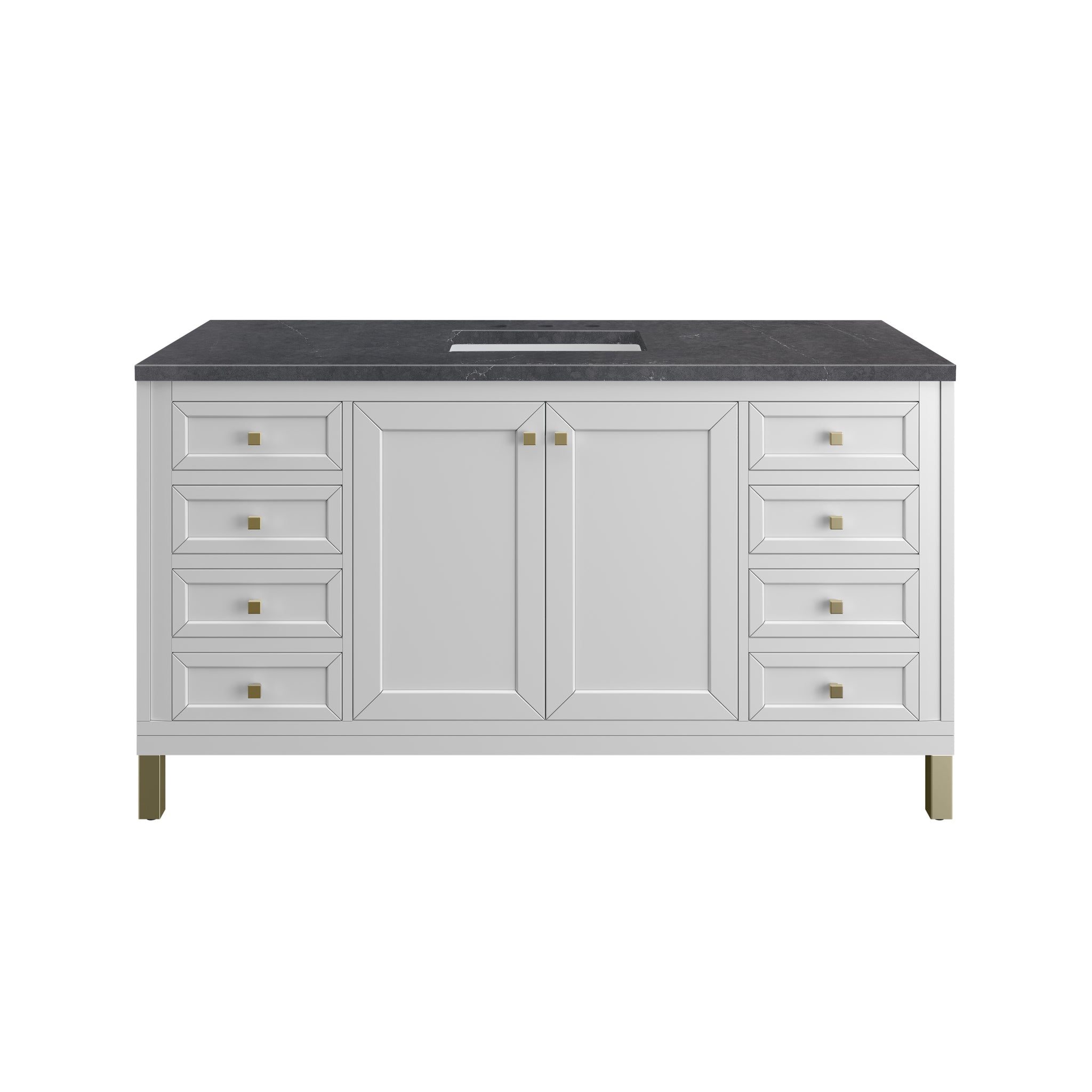 James Martin Chicago 60" Single Bathroom Vanity, Glossy White, view 34