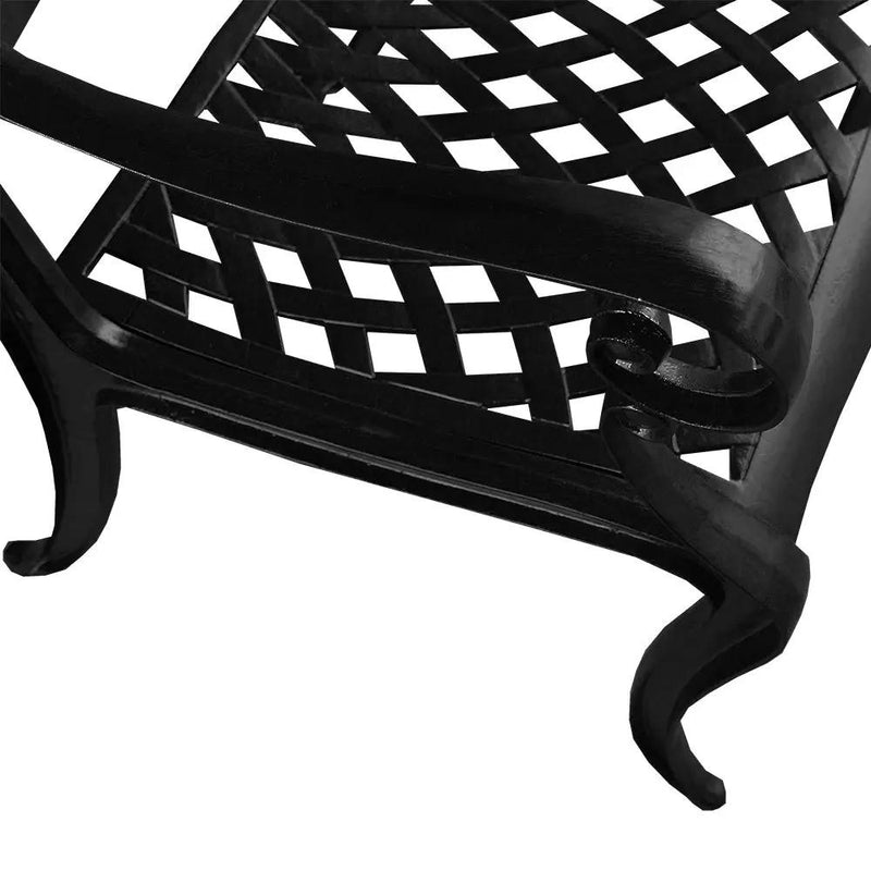 Outdoor Aluminum 5pc Round Patio Dining Set with Four Chairs by Sharicks