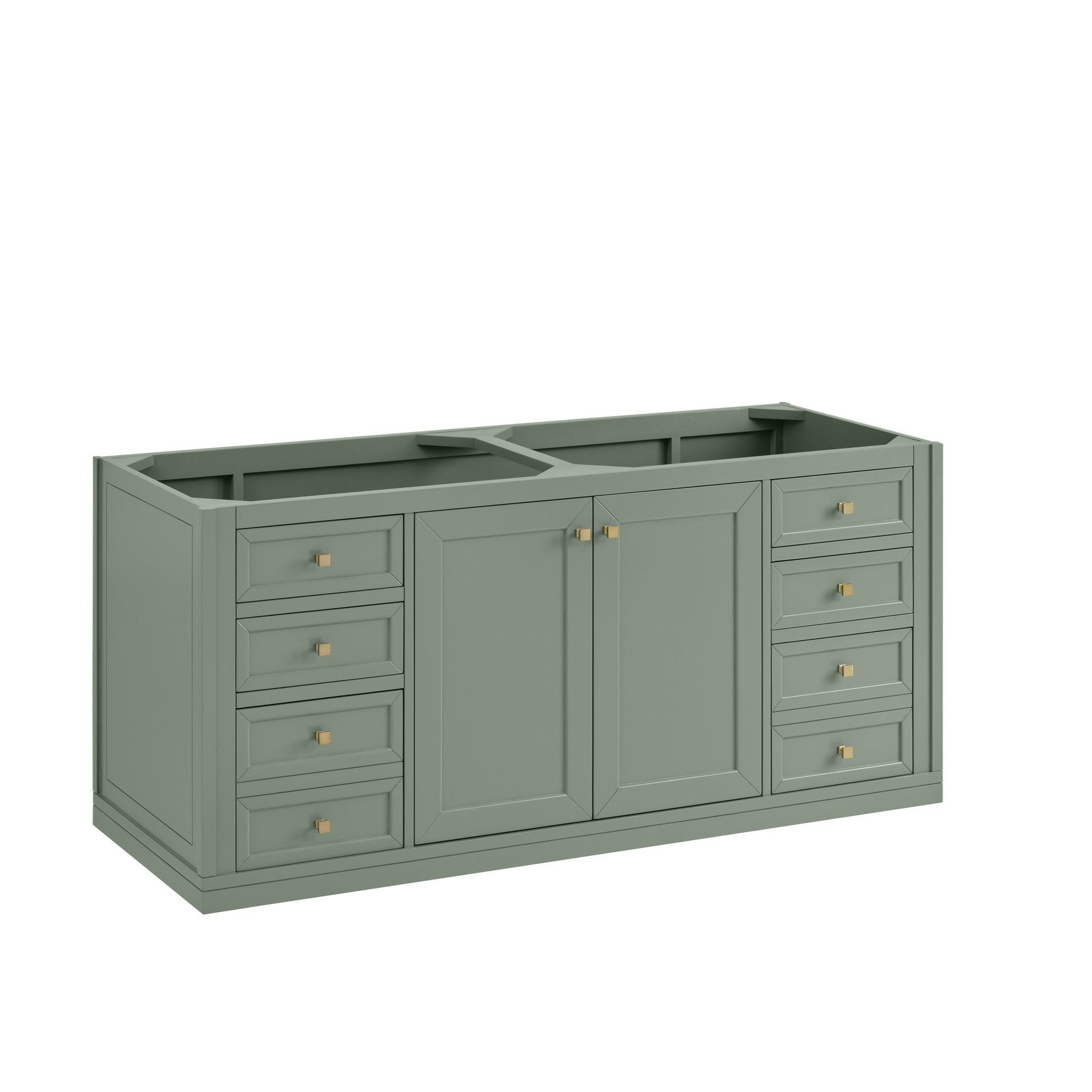James Martin Chicago 60" Double Vanity Cabinet, Smokey Celadon, view 3